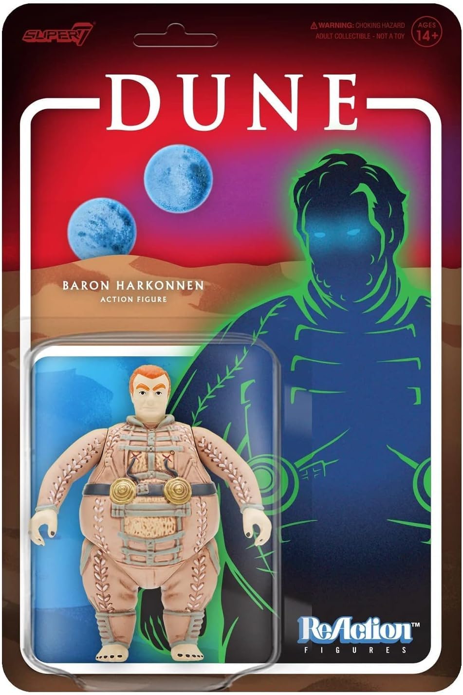 Figura De Acción Super7 Dune Baron Harkonnen, Película Clásica De 9,5 Cm - Venta Internacional.