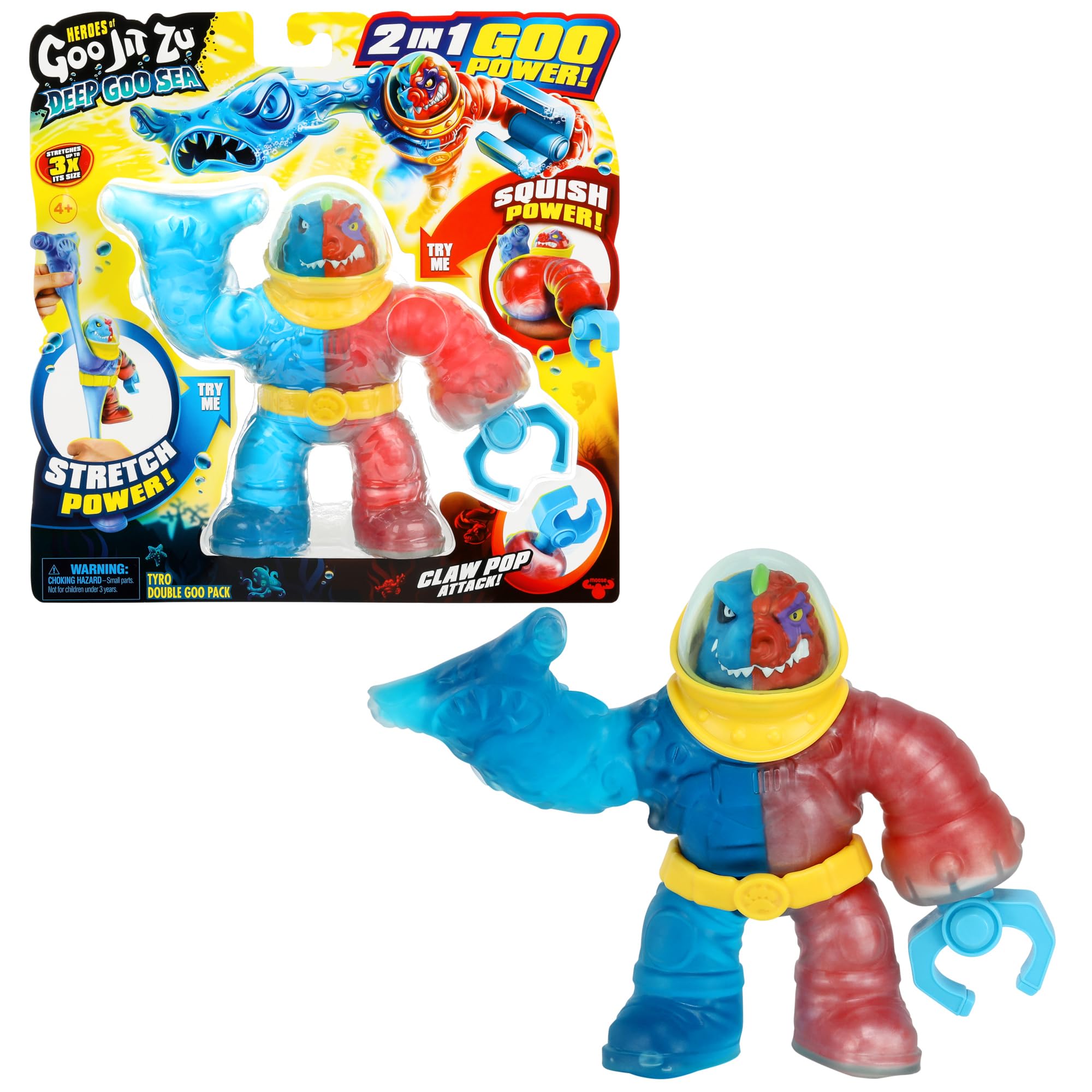 Foto 2 pulgar | Figura Heroes Of Goo Jit Zu Deep Goo Sea Tyro De 16,5 Cm Con Goo - Venta Internacional.