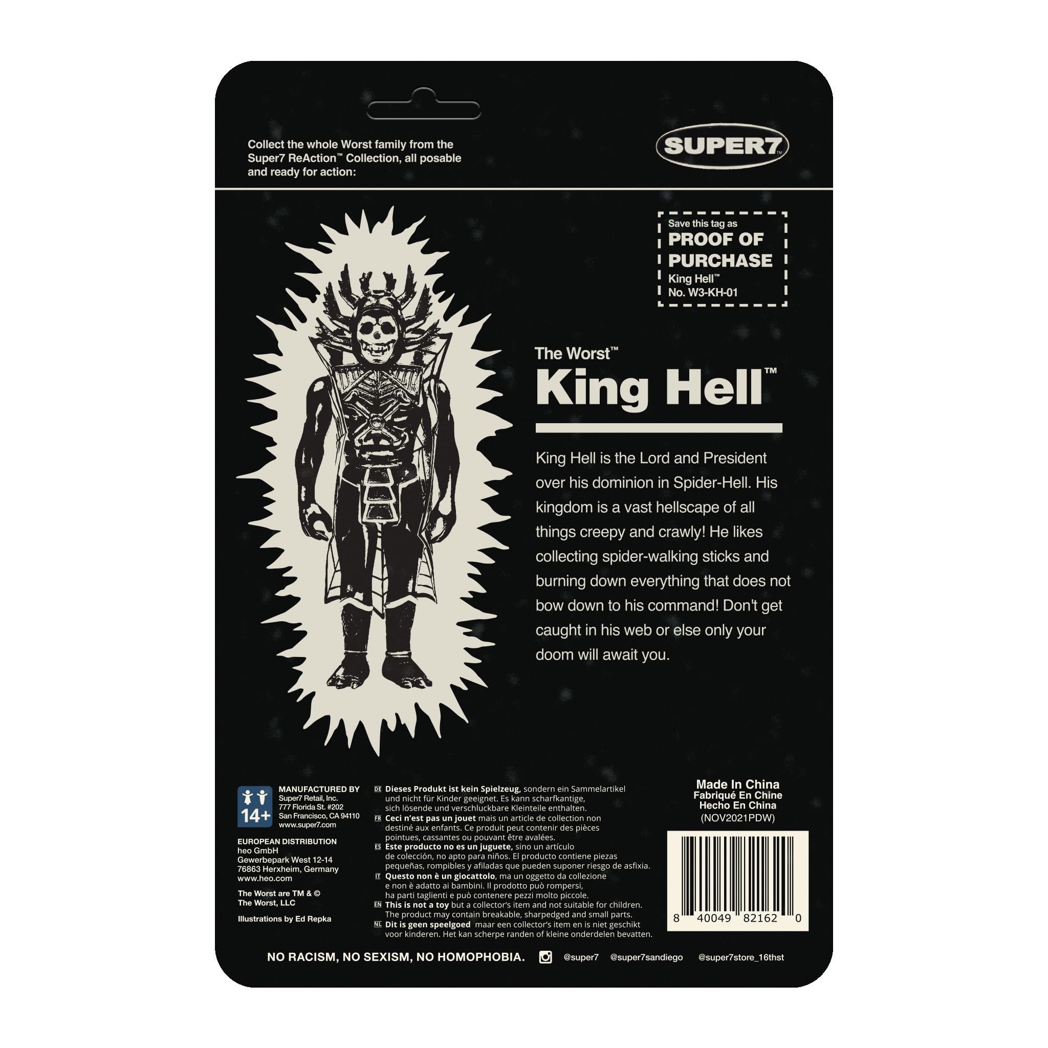 Foto 4 pulgar | Figura De Acción Super7 The Worst King Hell Monster Glow 9,5 Cm - Venta Internacional.