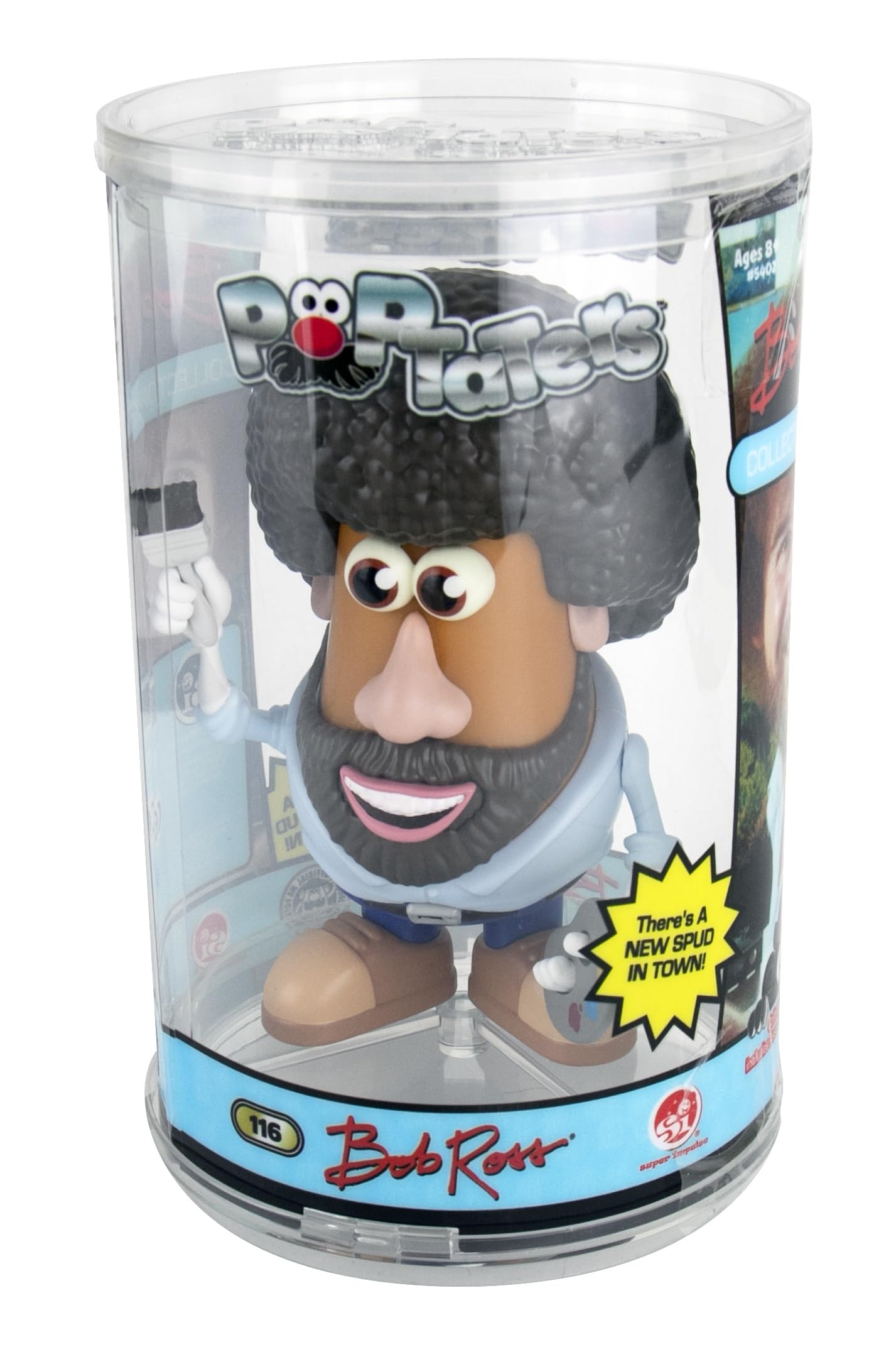 Foto 4 pulgar | Poptaters Super Impulse De Bob Ross Con Forma De Cabeza De Papa Con 15 Piezas - Venta Internacional.