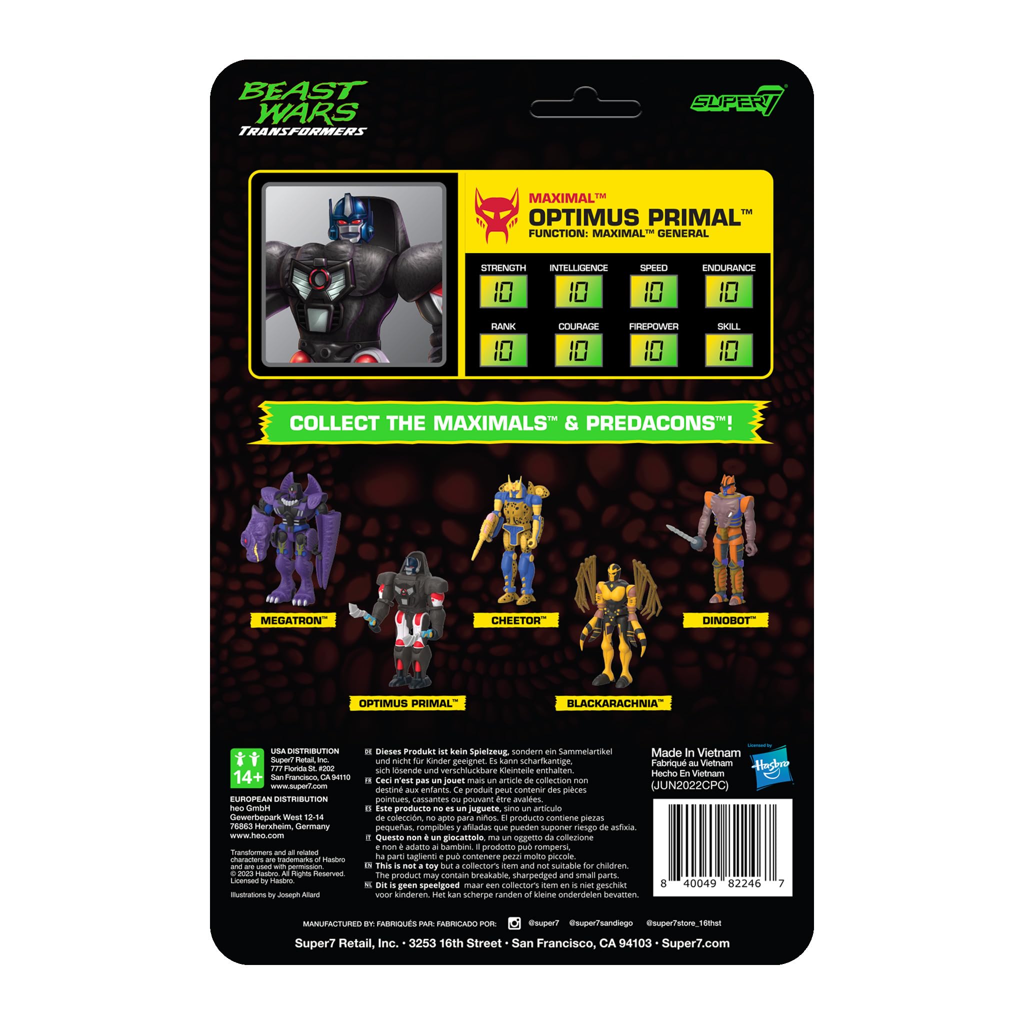 Foto 4 pulgar | Figura De Acción Super7 Transformers Reaction Wave 7 Beast Wars - Venta Internacional.