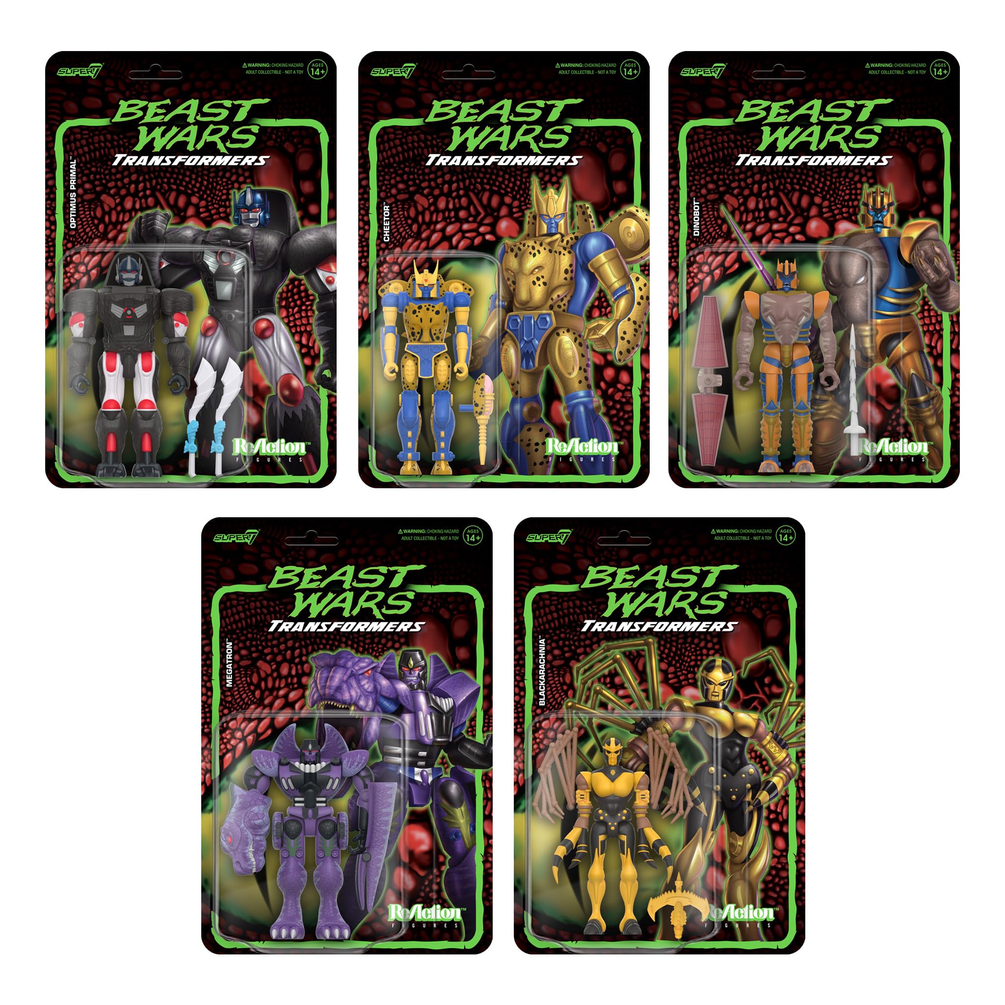 Foto 6 pulgar | Figura De Acción Super7 Transformers Reaction Wave 7 Beast Wars - Venta Internacional.