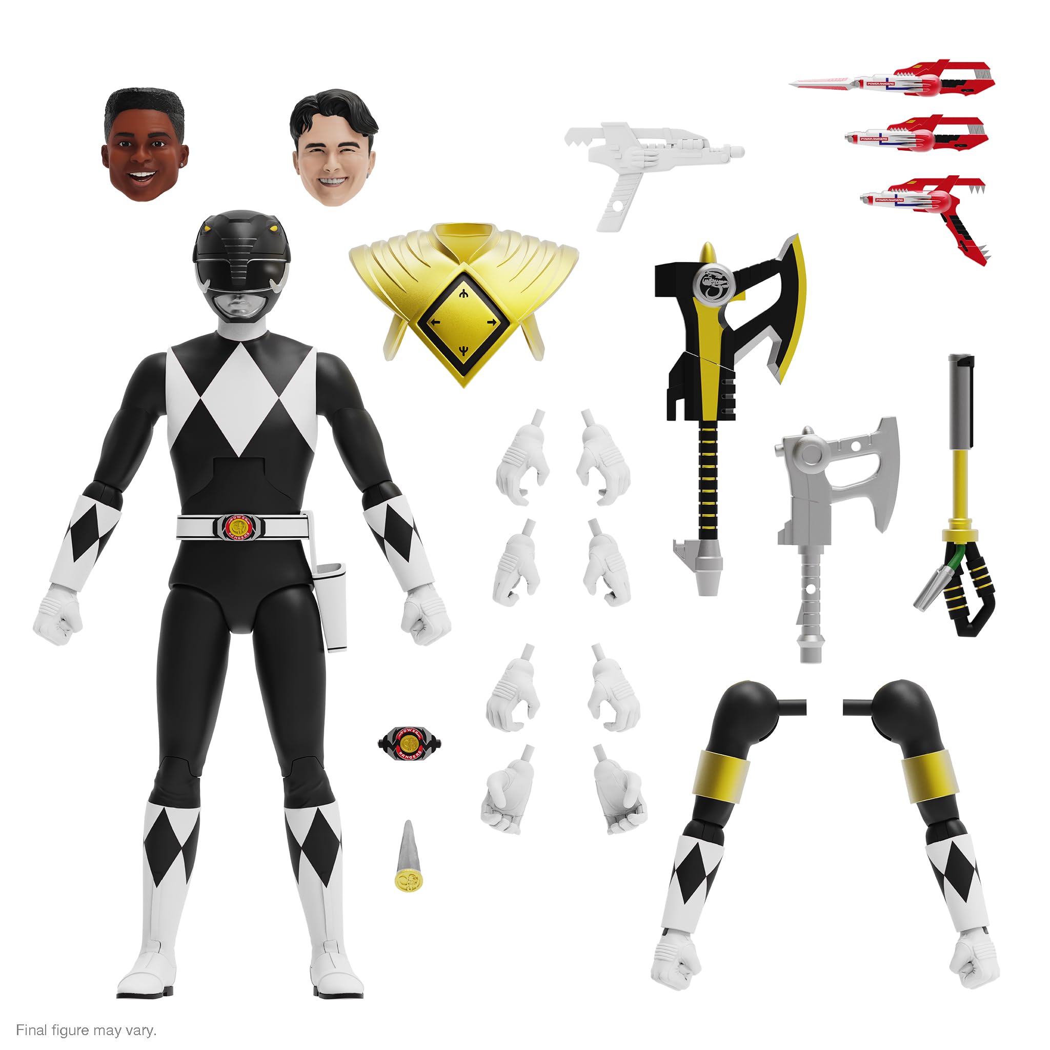 Foto 1 | Figura De Acción Super7 Ultimates! Mighty Morphin Power Rangers Black Ranger, 18 Cm - Venta Internacional.