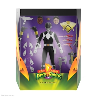 Foto 2 | Figura De Acción Super7 Ultimates! Mighty Morphin Power Rangers Black Ranger, 18 Cm - Venta Internacional.