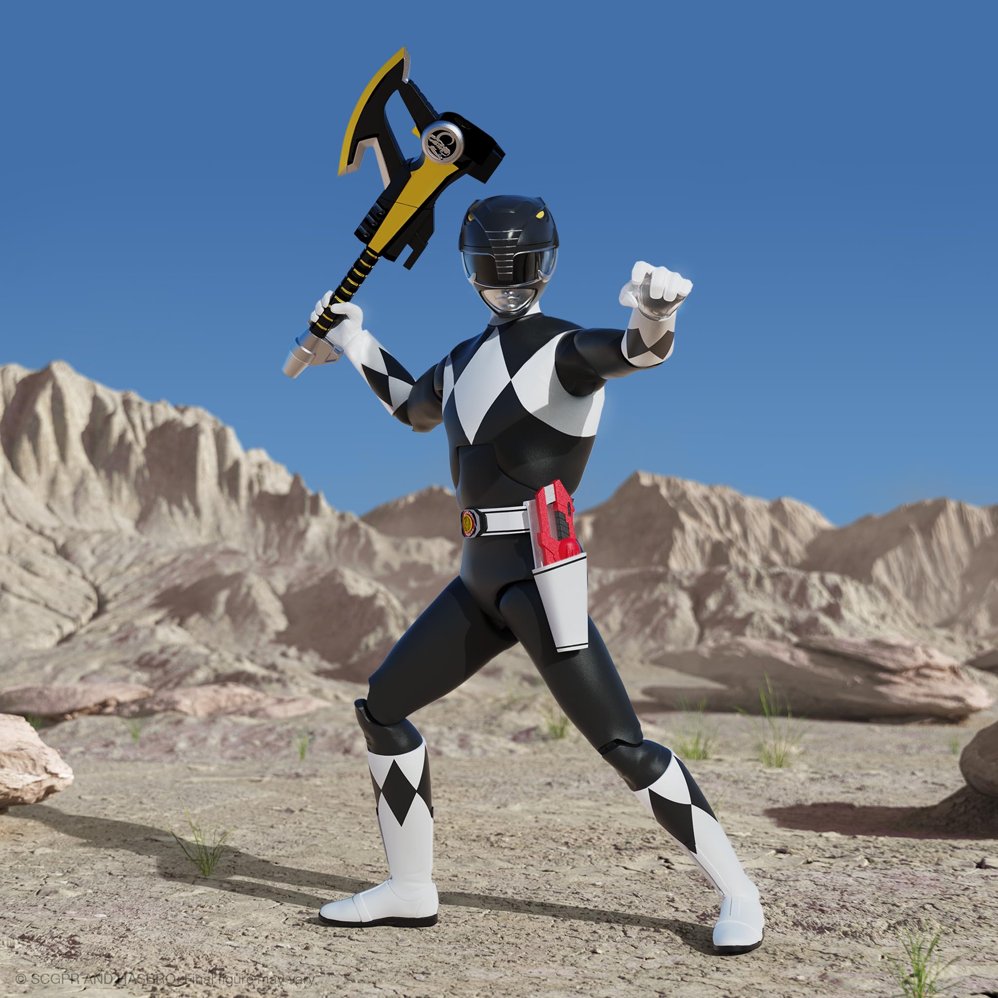 Foto 4 | Figura De Acción Super7 Ultimates! Mighty Morphin Power Rangers Black Ranger, 18 Cm - Venta Internacional.