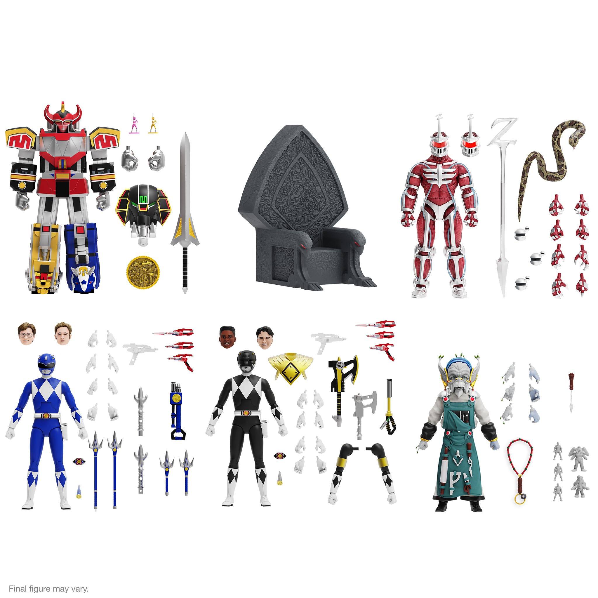 Foto 6 | Figura De Acción Super7 Ultimates! Mighty Morphin Power Rangers Black Ranger, 18 Cm - Venta Internacional.