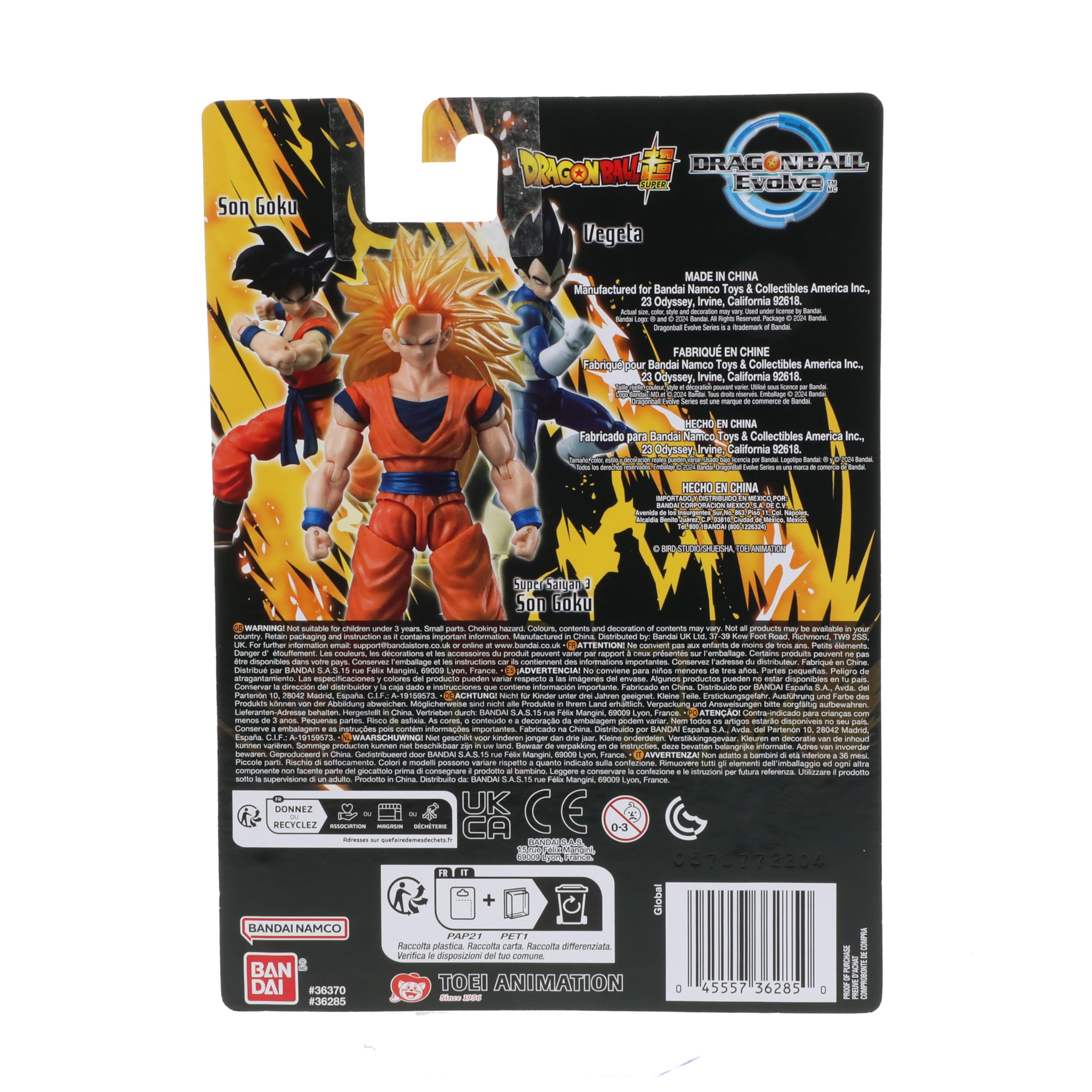 Foto 5 pulgar | Figura De Acción Bandai Dragon Ball Super Evolve Super Saiyan 3 Son Goku 12 Cm - Venta Internacional.