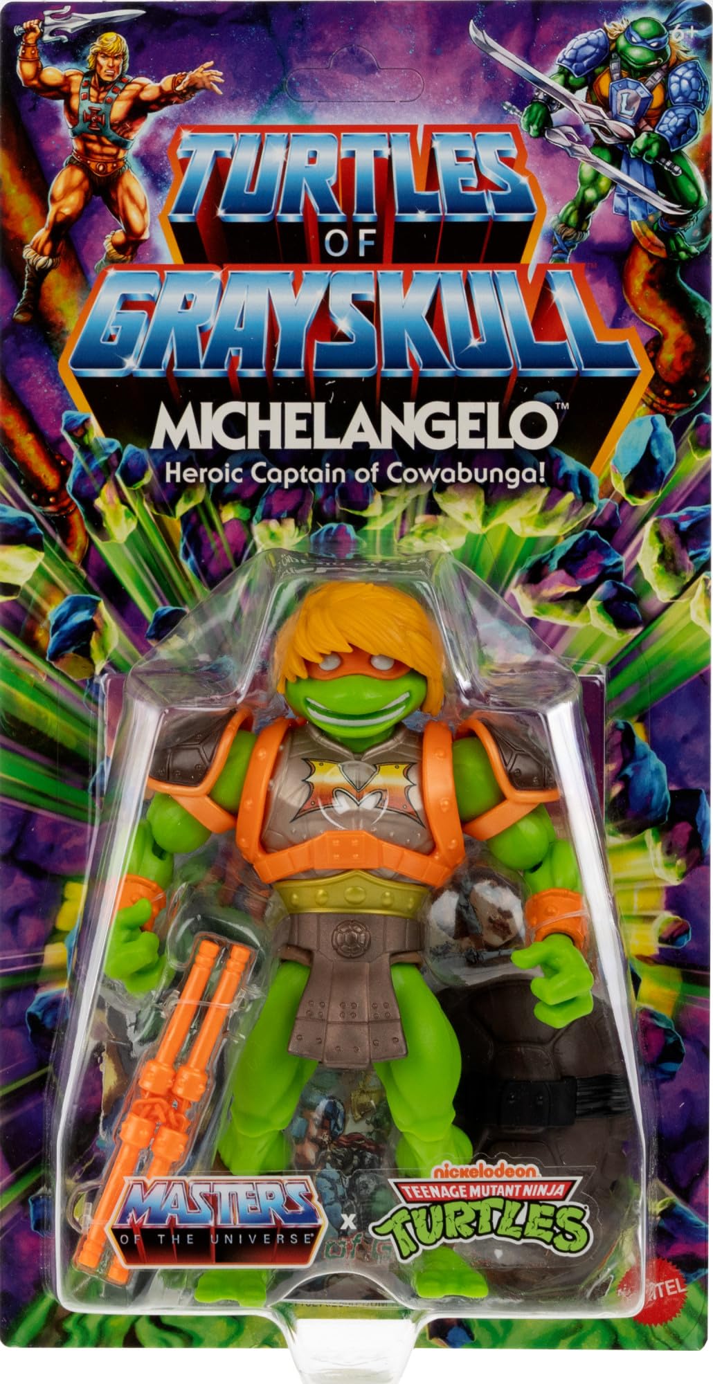 Foto 3 pulgar | Figura De Acción Masters Of The Universe Michelangelo 14 Cm - Venta Internacional.
