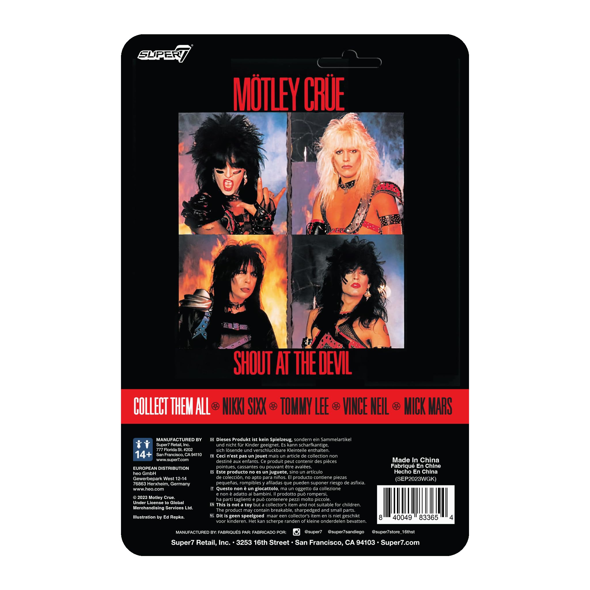 Foto 4 pulgar | Figura De Acción Super7 Motley Crue Vince Neil 3.75 Con Accesorio - Venta Internacional.