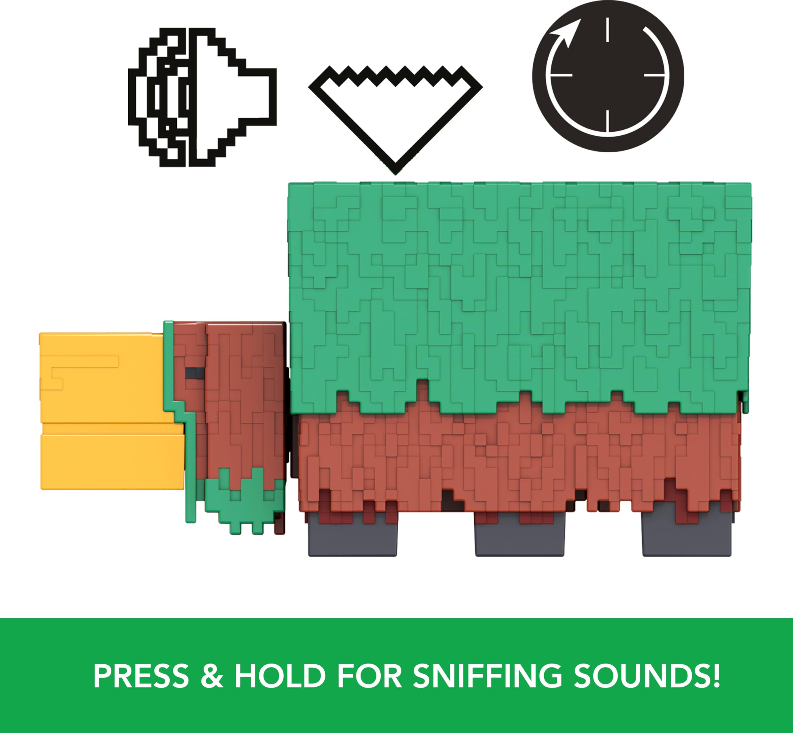 Foto 6 pulgar | Figura De Acción Mattel Minecraft Sniffer Con Sonidos Del Juego, 8 Cm - Venta Internacional.