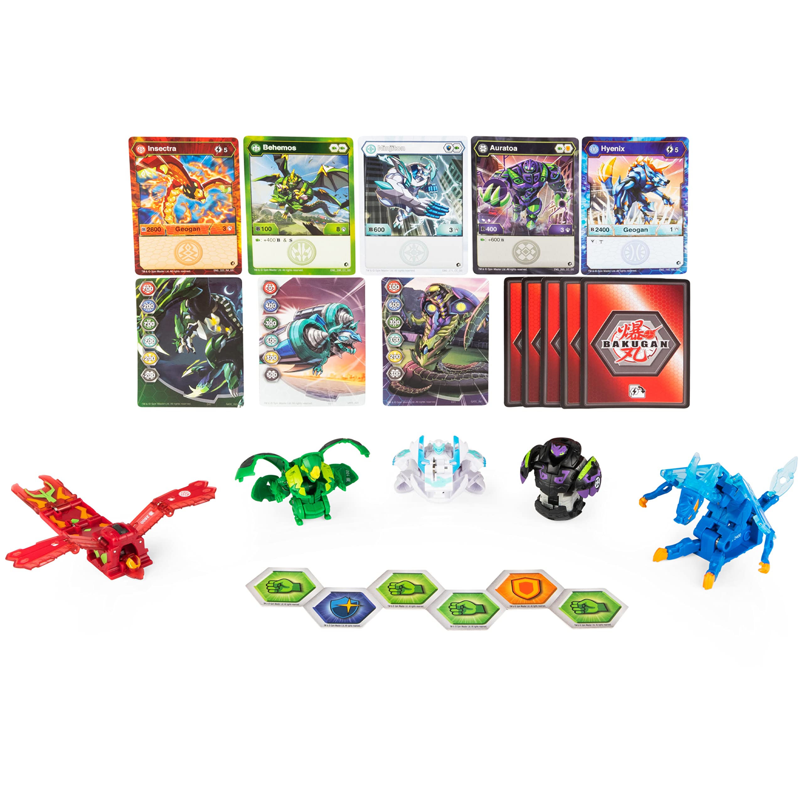 Foto 3 pulgar | Toy Bakugan Geogan Brawler, Paquete De 5 Unidades Con Hyenix E Insectra Exclusivos - Venta Internacional.