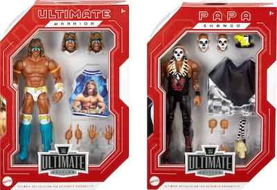 Foto 2 | Figura De Acción Mattel Wwe Ultimate Edition Ultimate Warrior Vs Papa Shango, Paquete De 2 - Venta Internacional.
