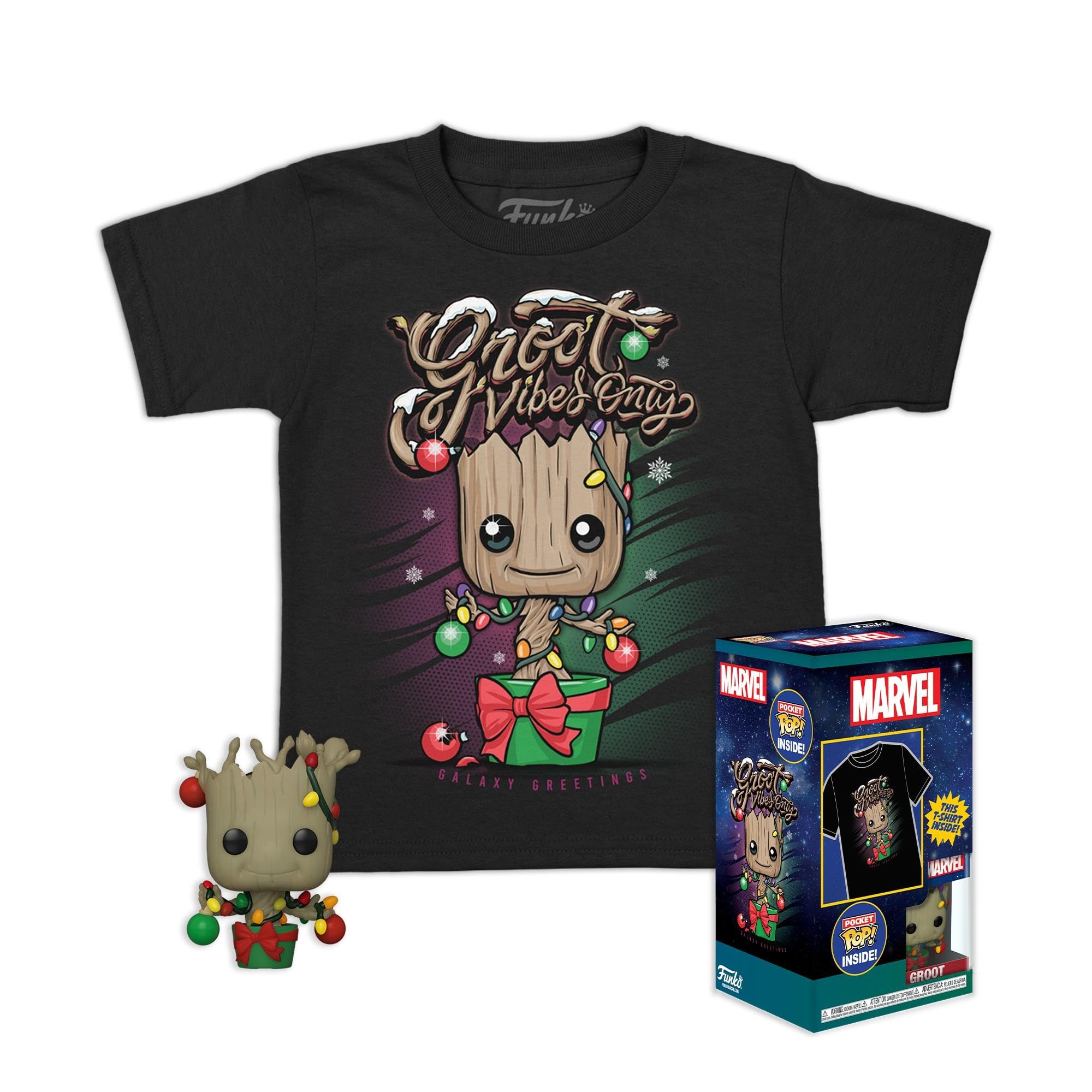 Foto 2 pulgar | ¡pocket Pop! & Tee Funko: Guardianes De La Galaxia Holiday Groot - Venta Internacional.