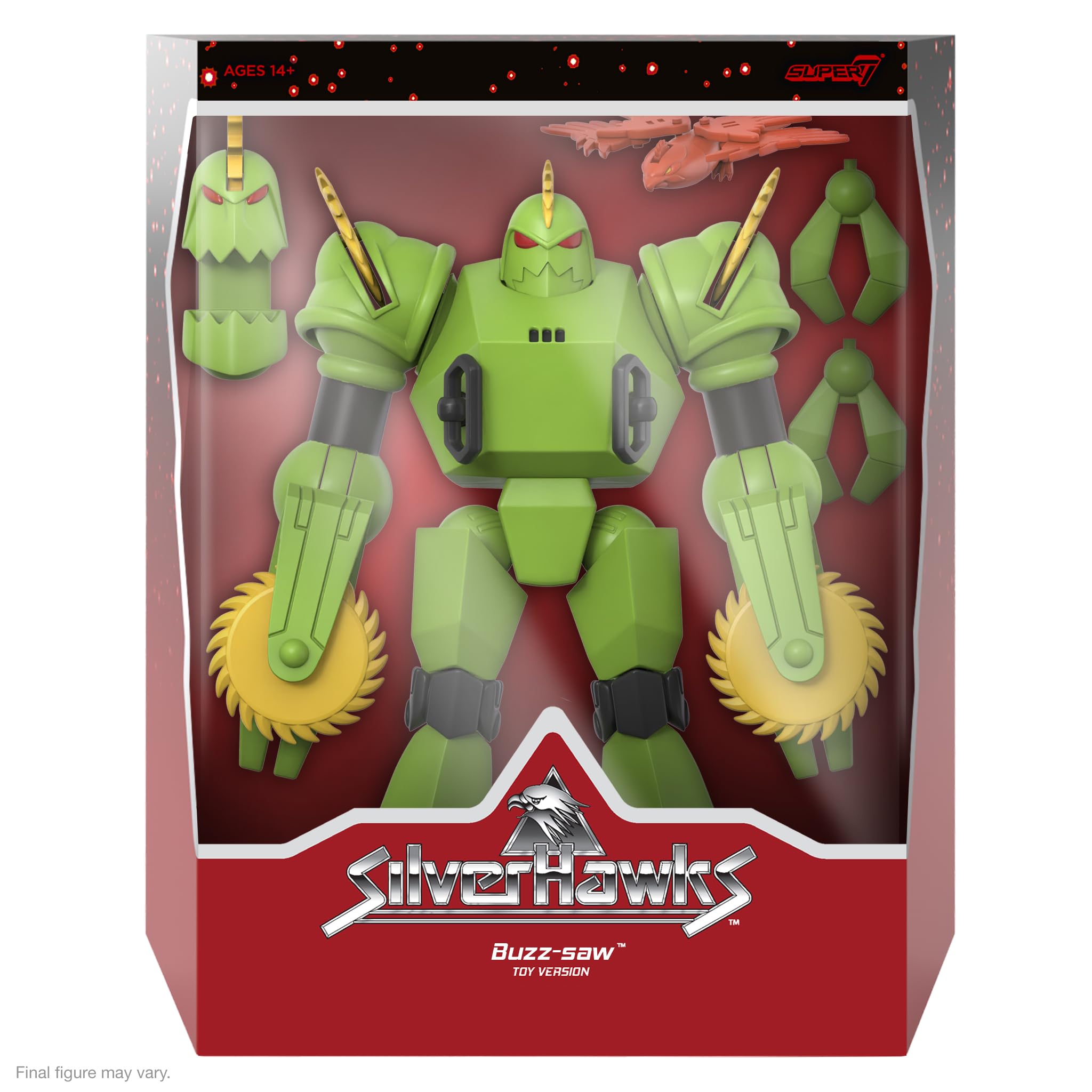 Foto 3 pulgar | Figura De Acción Super7 Ultimates Silverhawks Buzz-saw De 18 Cm - Venta Internacional.