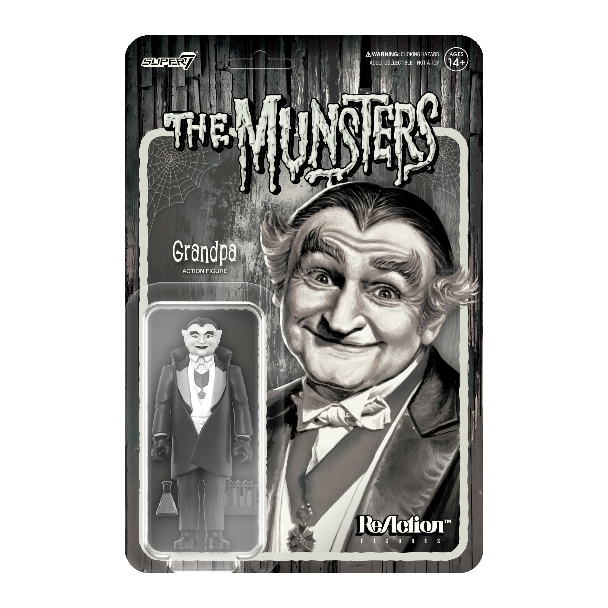 Figura De Acción Super7 The Munsters Grandpa De 9,5 Cm Con Acceso. - Venta Internacional.