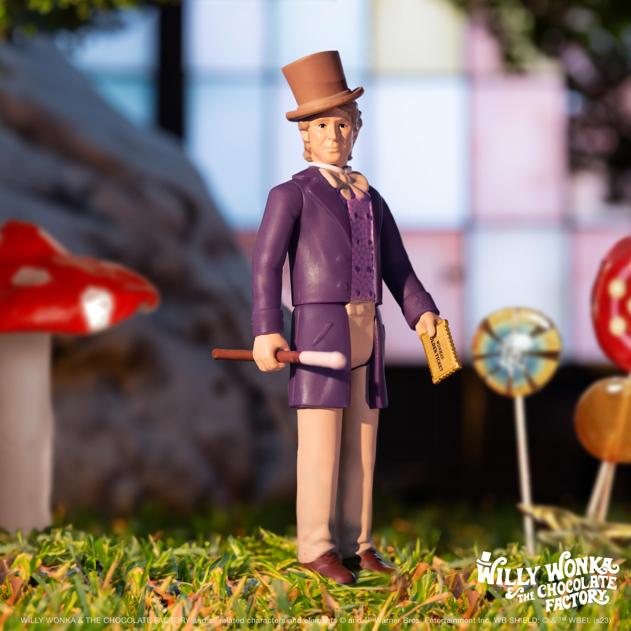 Foto 4 | Figura De Acción Super7 Willy Wonka De 9,5 Cm Con Accesorio - Venta Internacional.