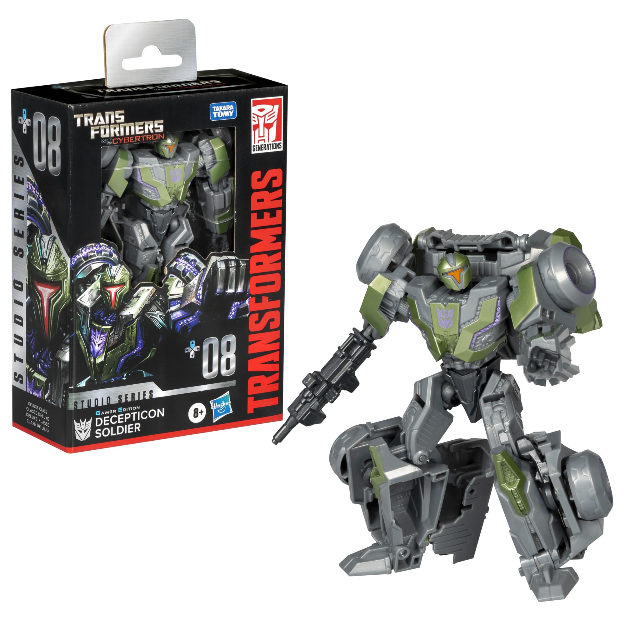 Foto 4 pulgar | Figura De Acción Transformers Studio Series Deluxe War For Cybertron 08 Gamer Edition Decepticon Soldier - Venta