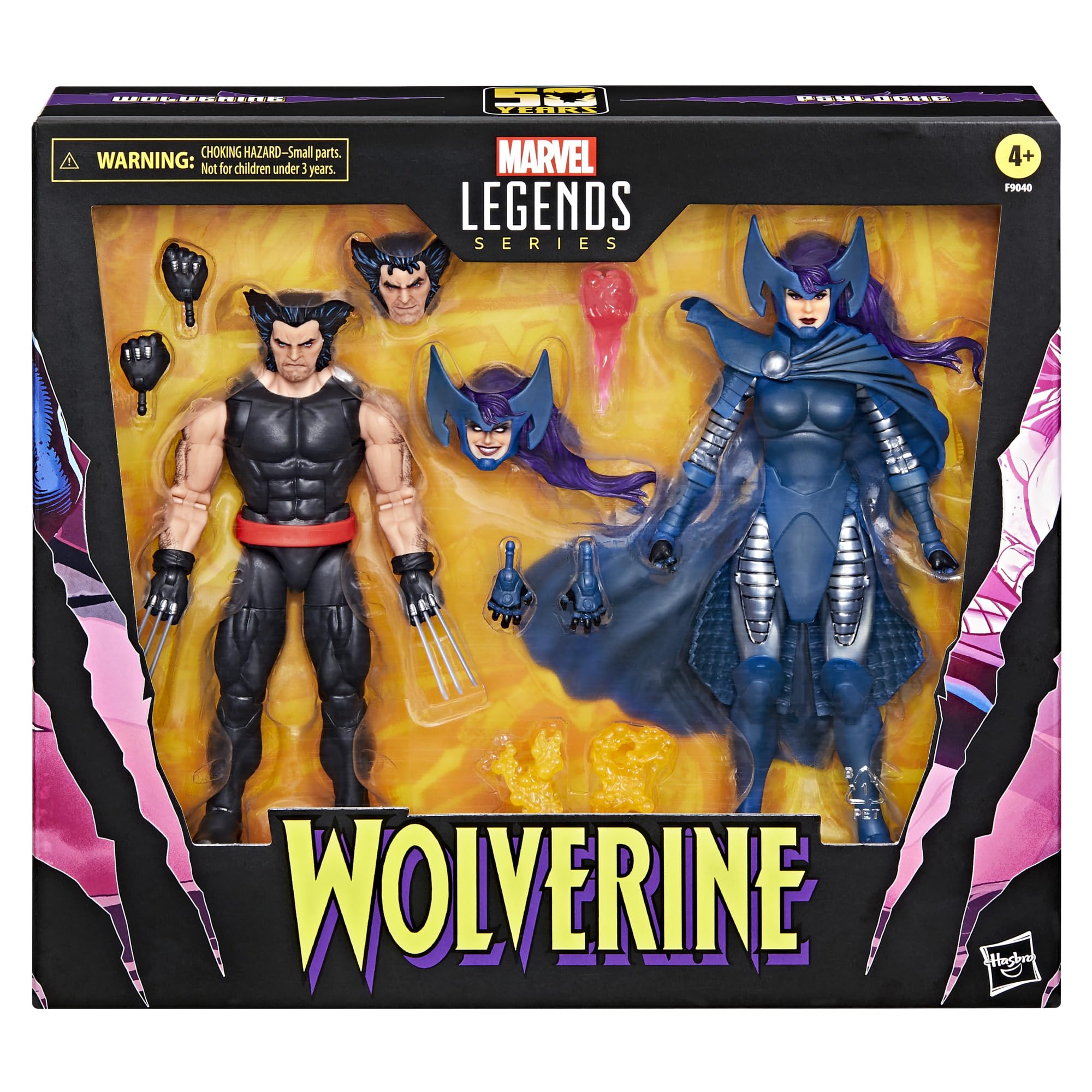 Foto 3 pulgar | Figura De Acción Marvel Legends Wolverine Y Psylocke 15 Cm - Venta Internacional.
