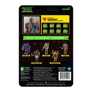 Foto 3 | Figura De Acción Super7 Transformers Reaction Wave 7 Dino Bot - Venta Internacional.