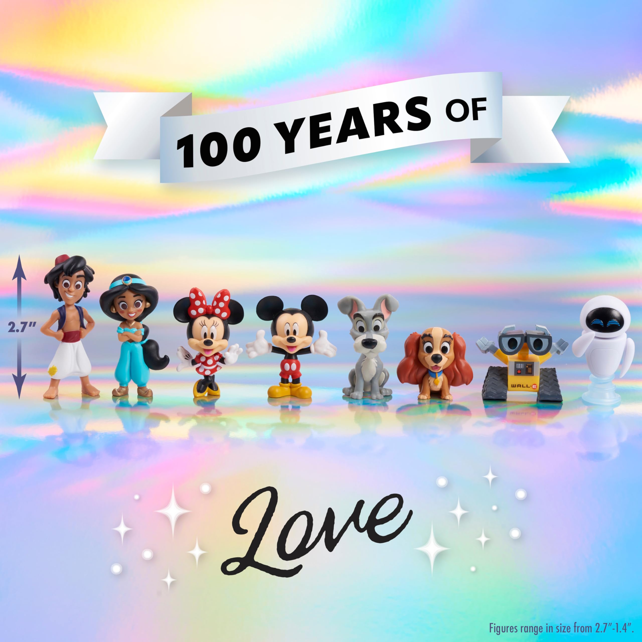 Foto 3 pulgar | Pack De 8 Figuras Just Play Disney 100 Years Of Love - Venta Internacional.