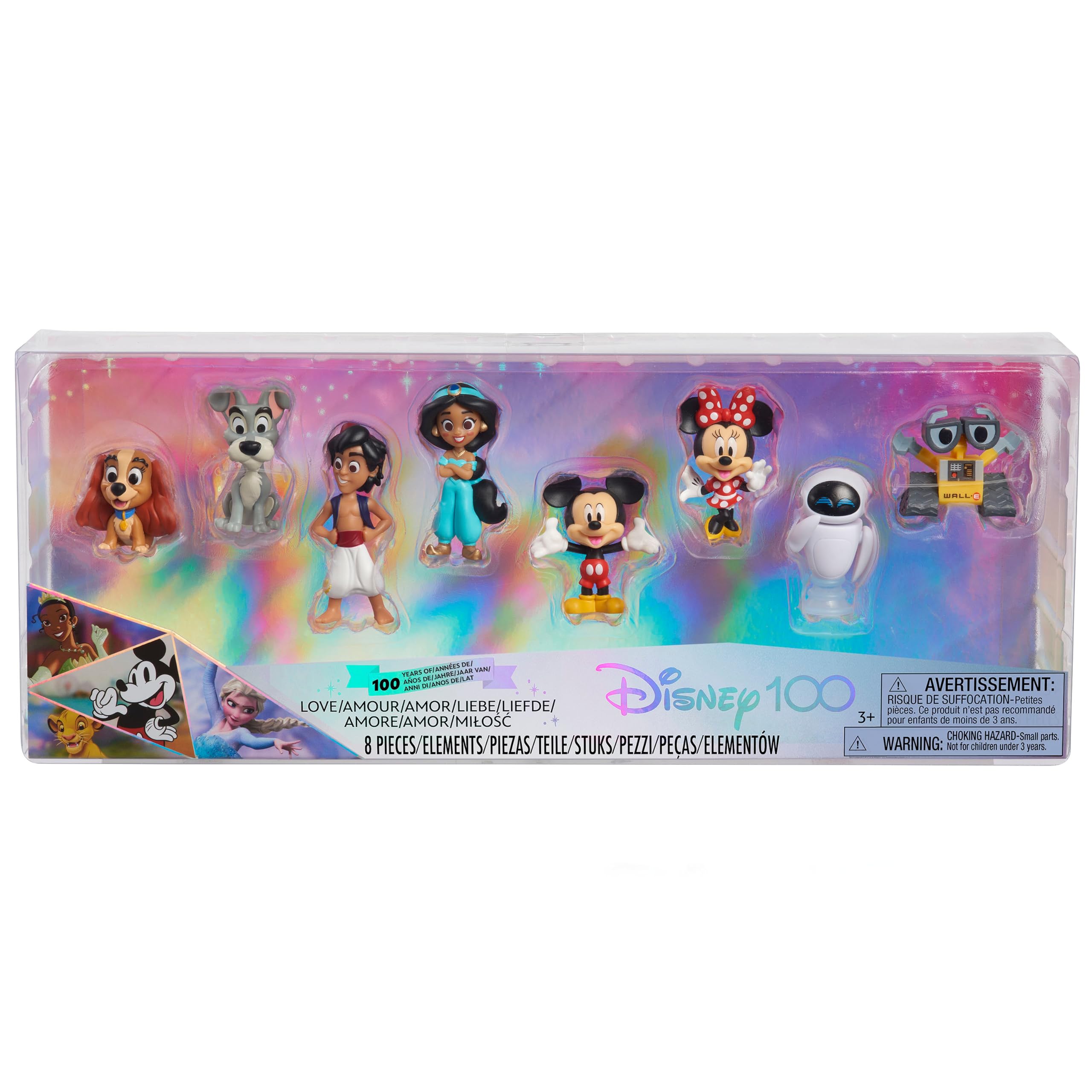 Foto 4 pulgar | Pack De 8 Figuras Just Play Disney 100 Years Of Love - Venta Internacional.