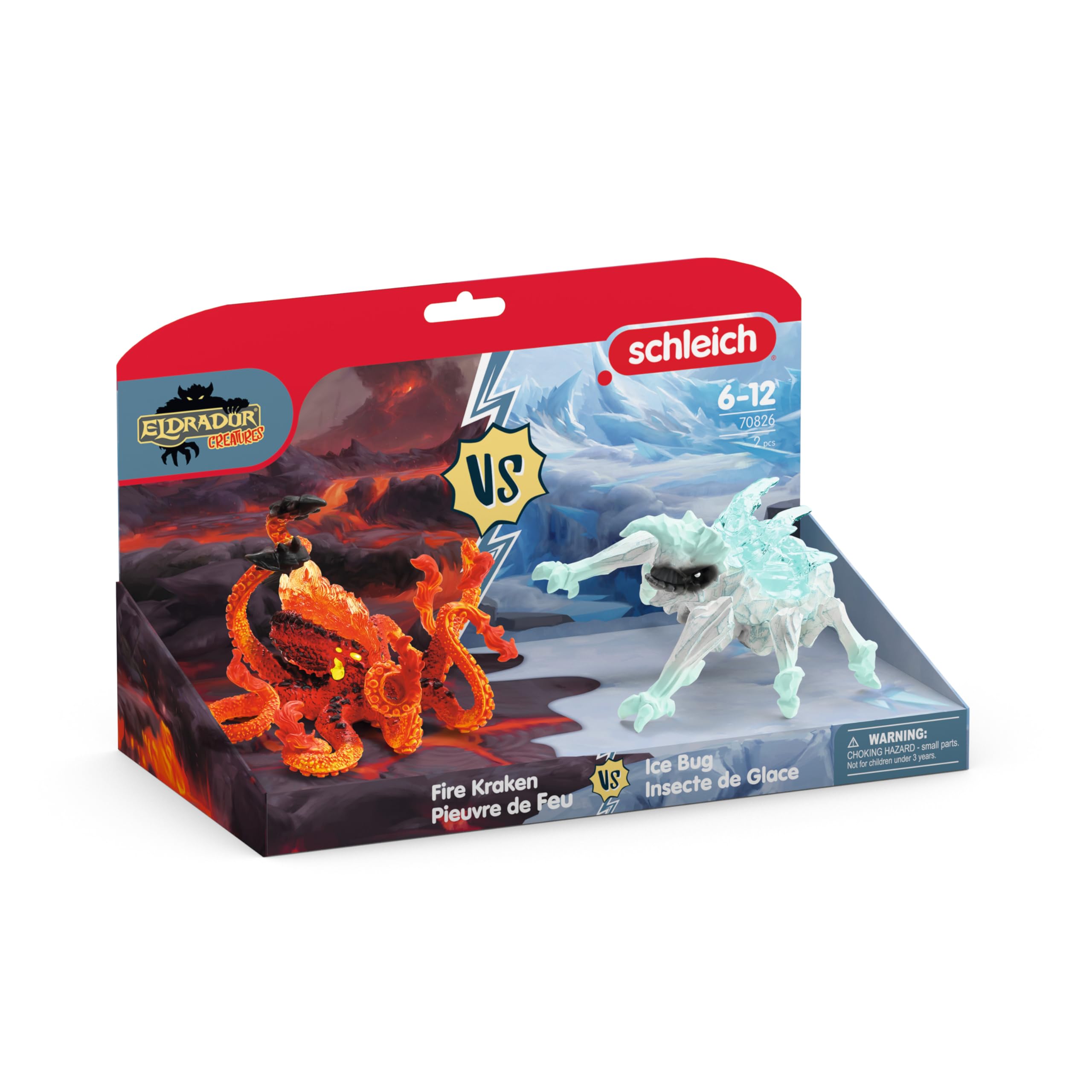 Foto 8 pulgar | Bug De Hielo De Toy Schleich Contra Criaturas De Eldrador Kraken De Fuego 7+ - Venta Internacional.