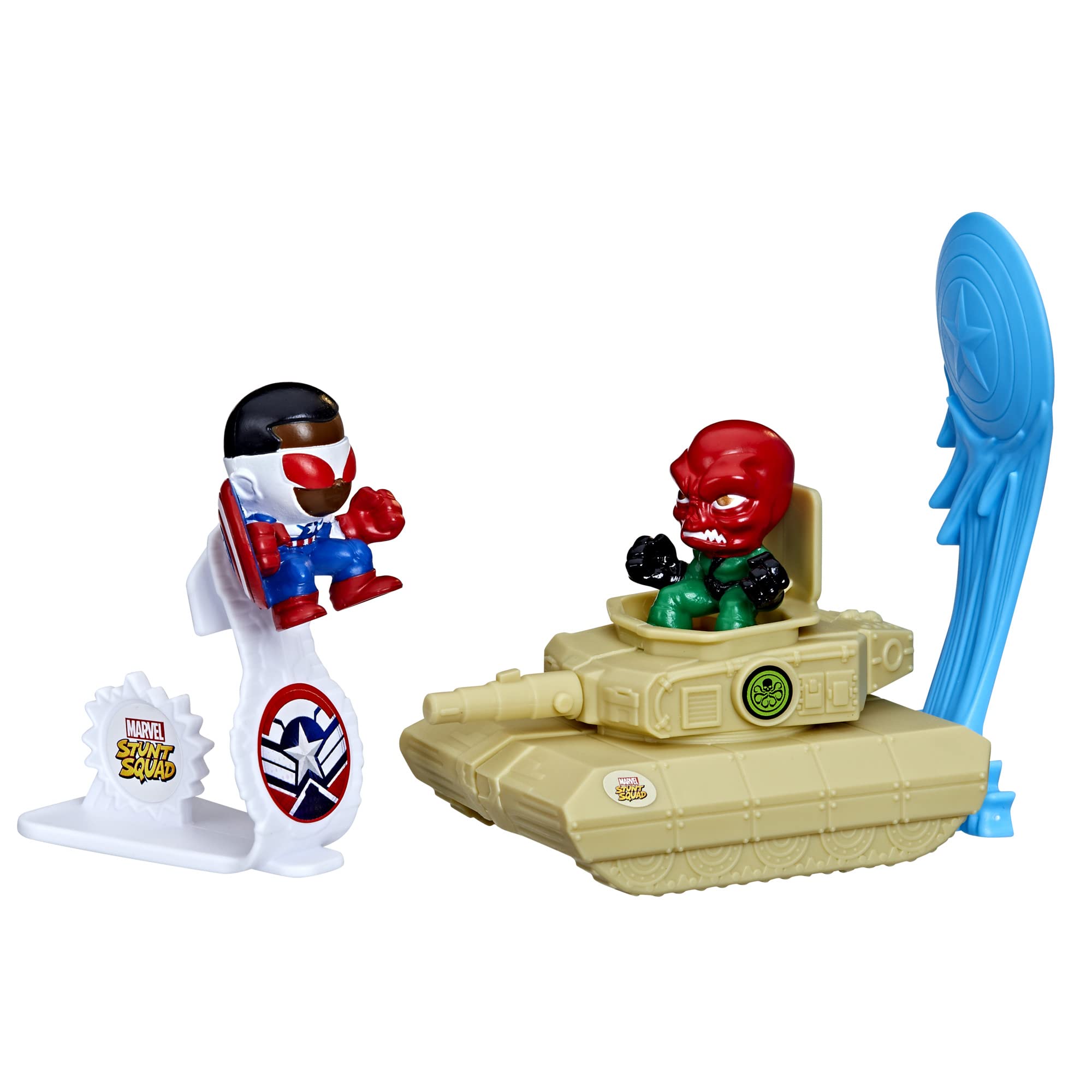 Set De Juego Marvel Stunt Squad Capitán América Contra Red Skull - Venta Internacional.