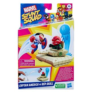 Foto 3 | Set De Juego Marvel Stunt Squad Capitán América Contra Red Skull - Venta Internacional.