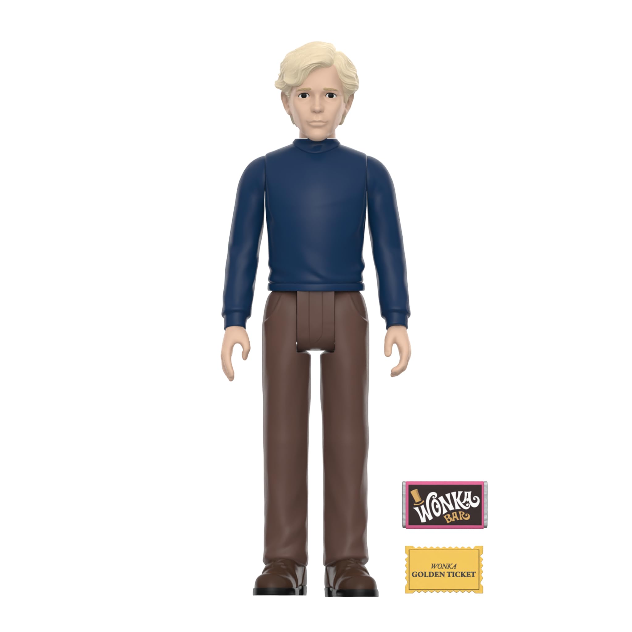 Foto 2 | Figura De Acción Super7 Willy Wonka Y Charlie Bucket De La Fábrica De Chocolate - Venta Internacional.