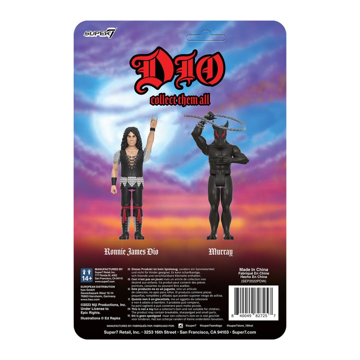 Foto 4 pulgar | Figura De Acción Super7 Dio Murray 9,5 Cm Ronnie James Dio - Venta Internacional.
