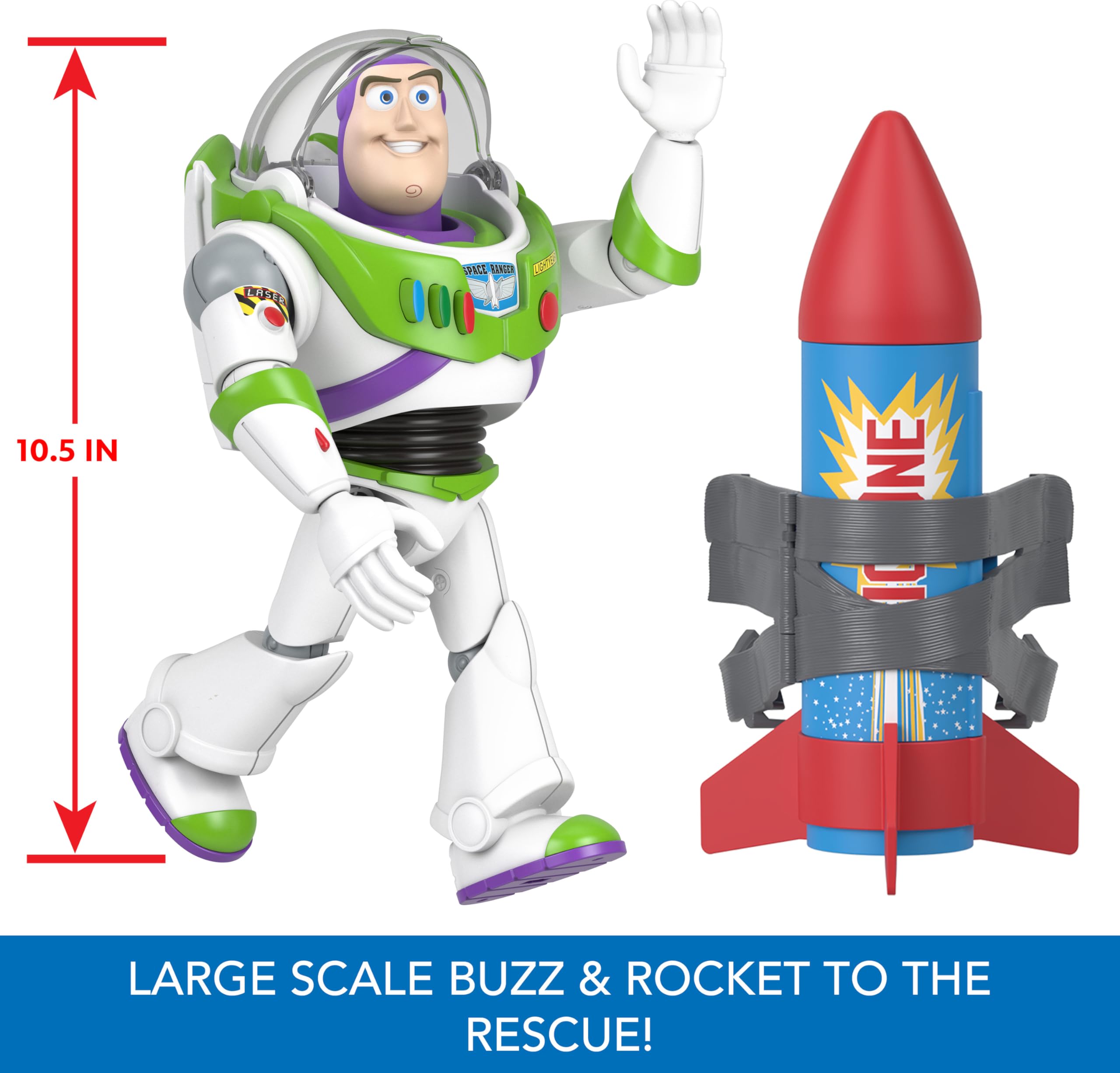 Foto 4 pulgar | Figura De Acción Mattel Disney Pixar Toy Story Buzz Lightyear - Venta Internacional.