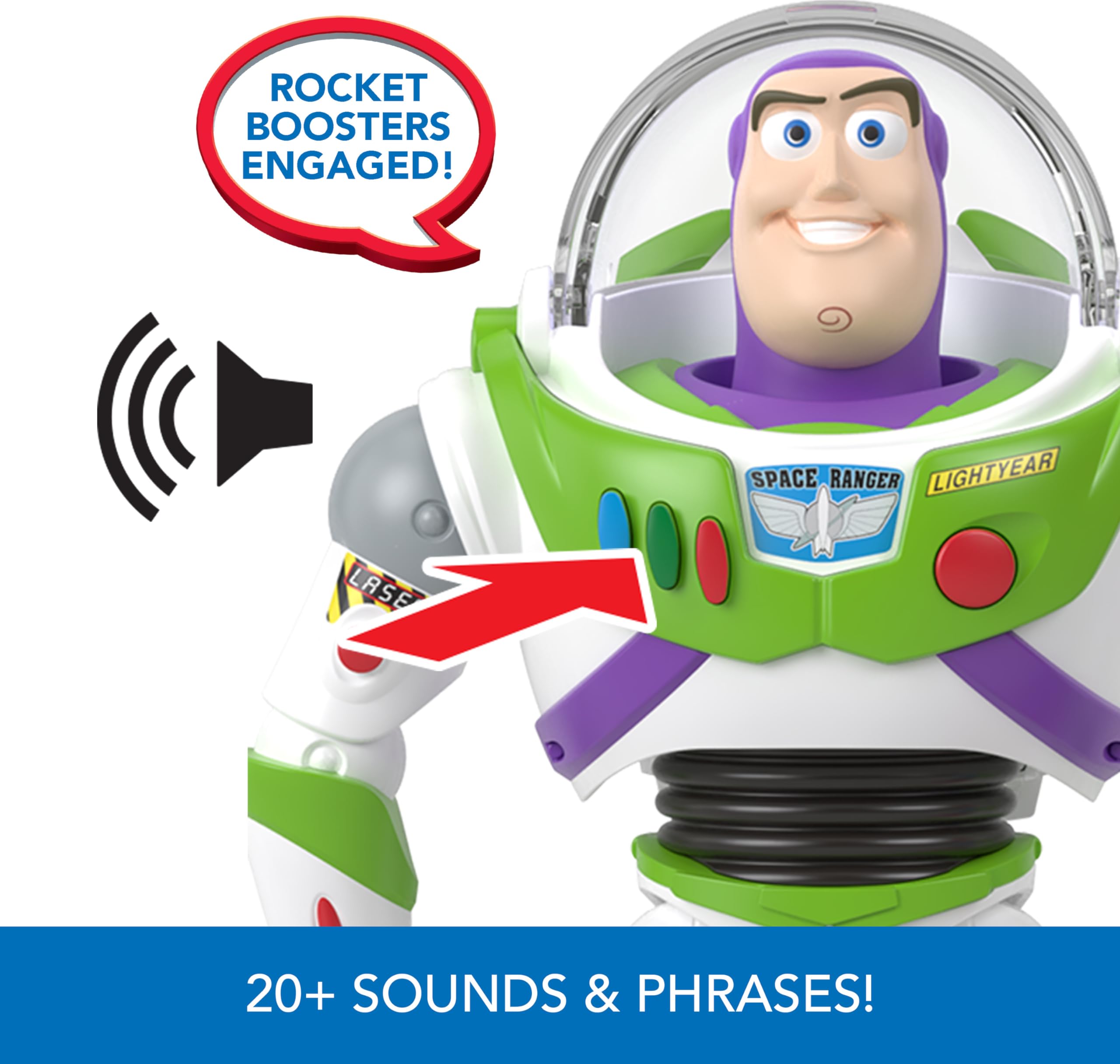 Foto 5 pulgar | Figura De Acción Mattel Disney Pixar Toy Story Buzz Lightyear - Venta Internacional.