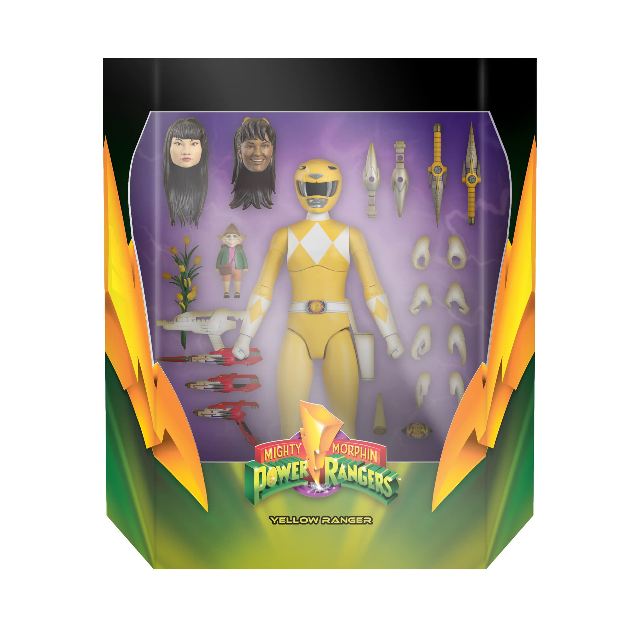 Foto 2 | Figura De Acción Super7 Ultimates! Mighty Morphin Power Rangers Yellow Ranger - Venta Internacional.