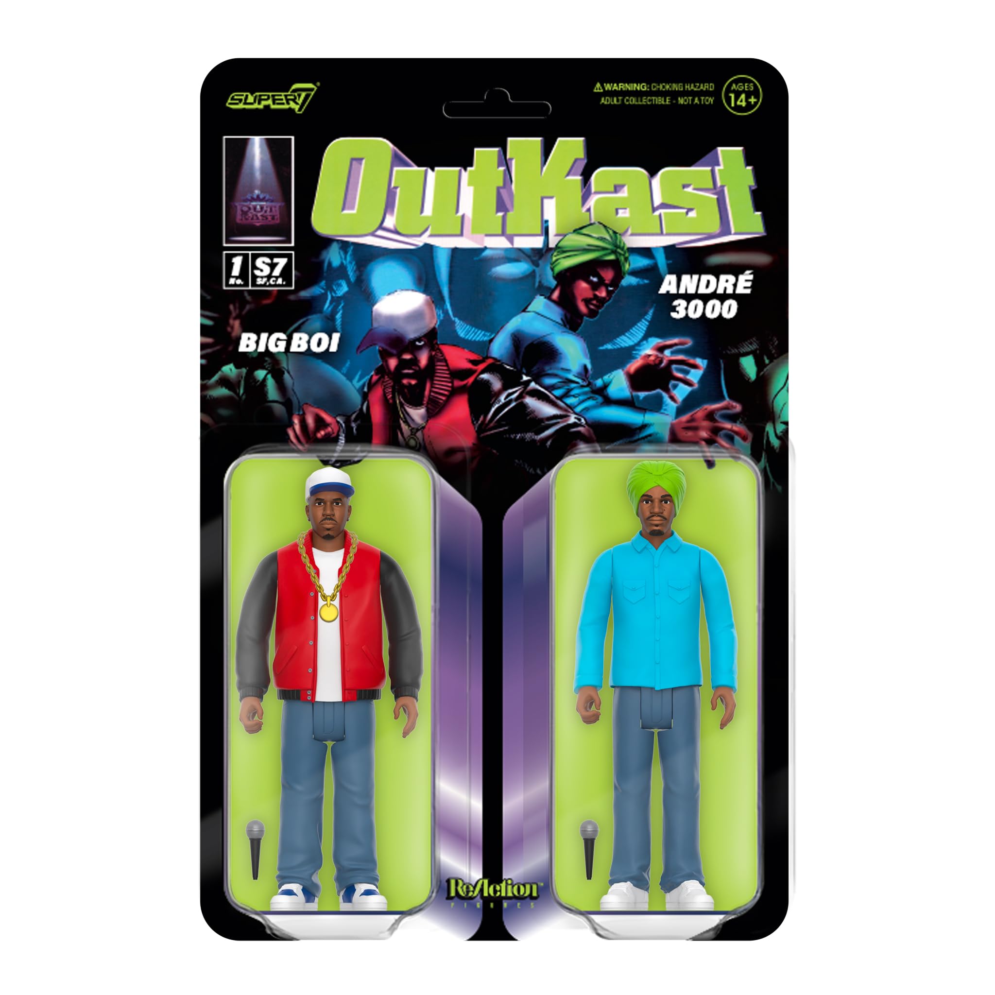 Figura De Acción Super7 Outkast Big Boi Y André 3000, 9,5 Cm - Venta Internacional.