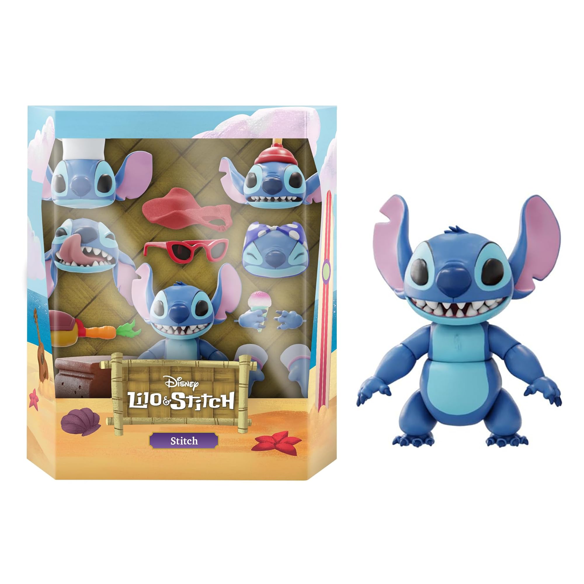 Foto 2 pulgar | Figura De Acción Super7 Ultimates! Disney Stitch De 18 Cm Con Tacón - Venta Internacional.