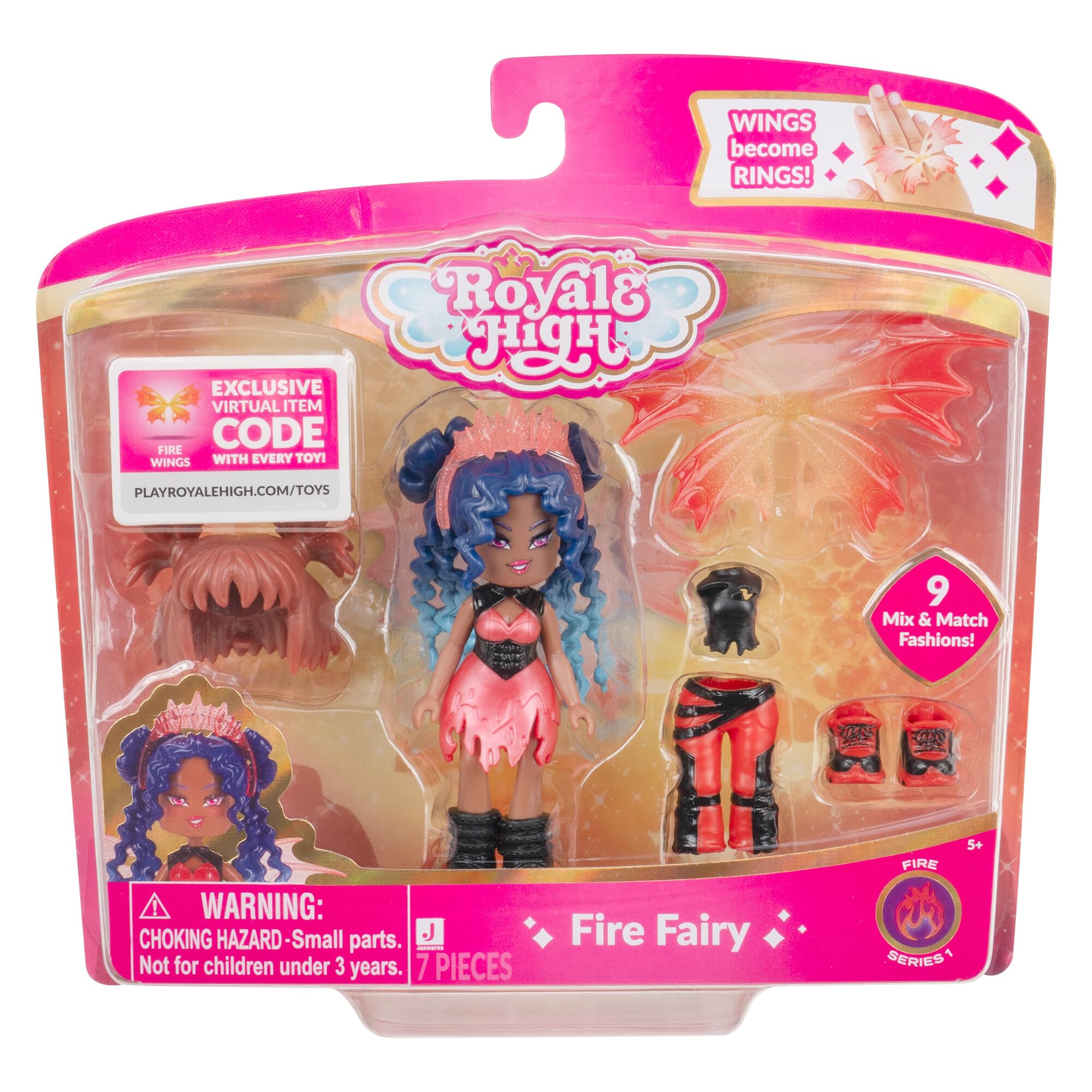 Foto 2 pulgar | Muñeca Moderna Jazwares Royale High Fire Fairy Con Accesorios - Venta Internacional.