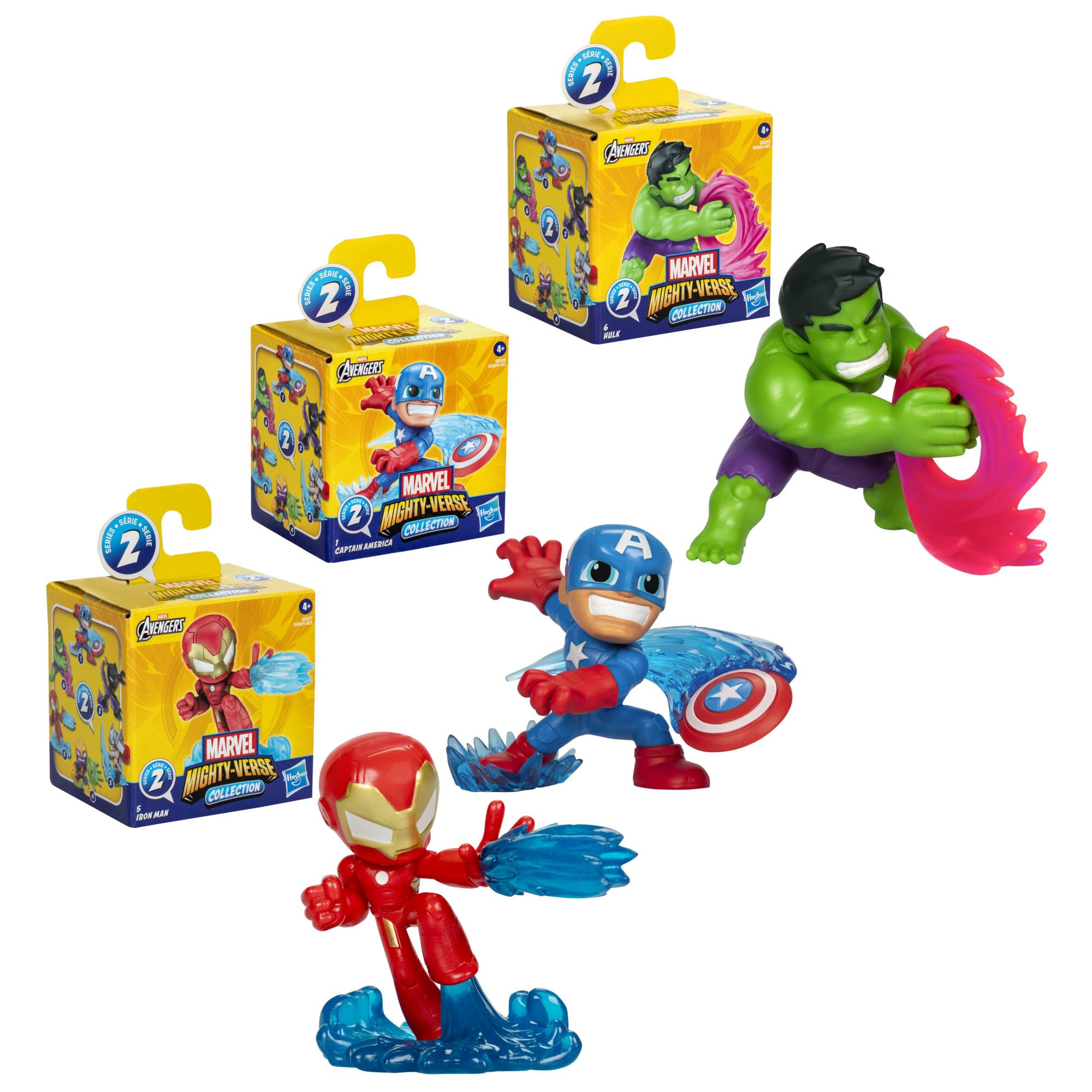 Foto 3 pulgar | Set De Figuras De Acción Marvel Avengers Mighty-verse Series 1 - Venta Internacional.