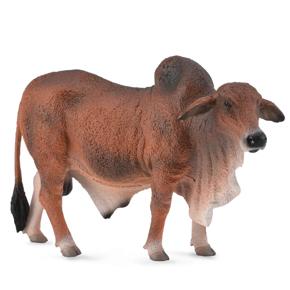 Toro Brahman Rojo De Toy Collecta, 13 Cm X 8 Cm - Venta Internacional.