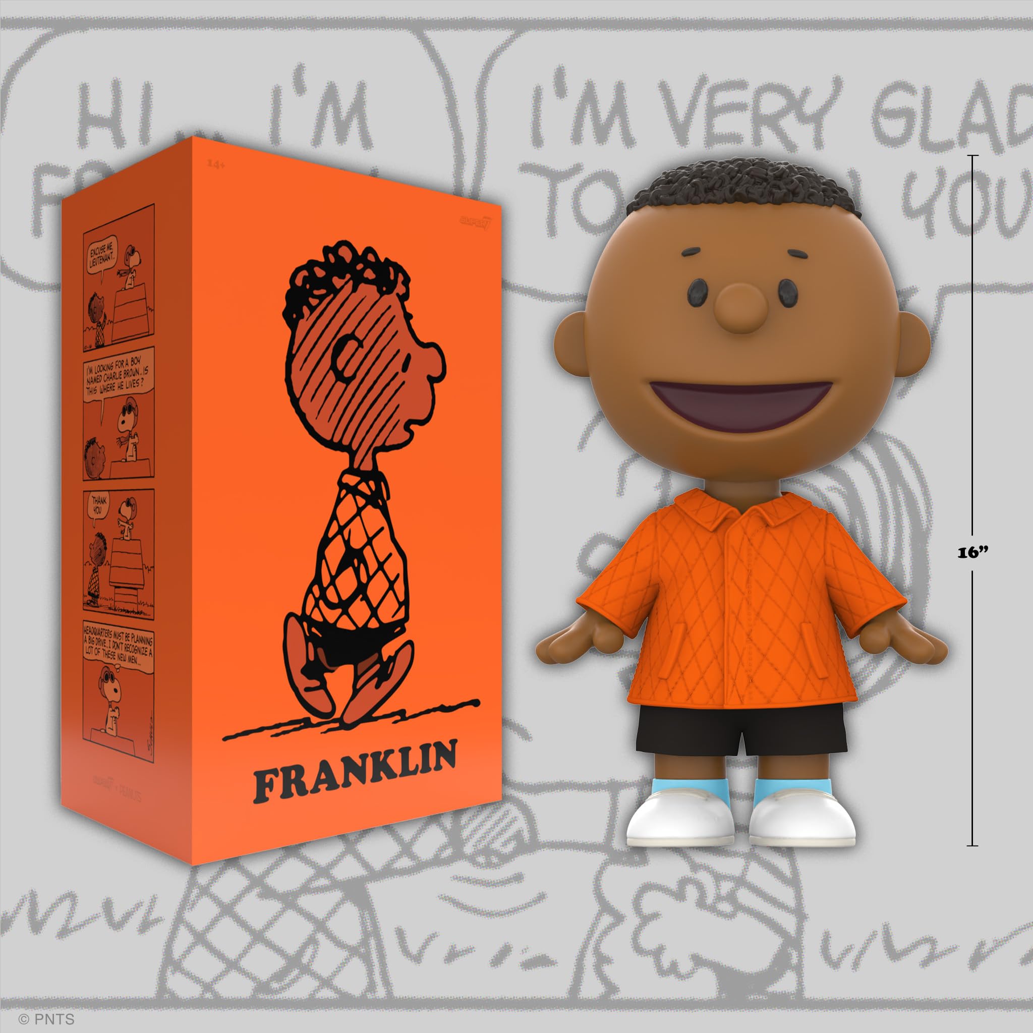 Foto 4 pulgar | Figura De Acción Super7 Supersize Peanuts Franklin De 40 Cm Con Chaqueta - Venta Internacional.