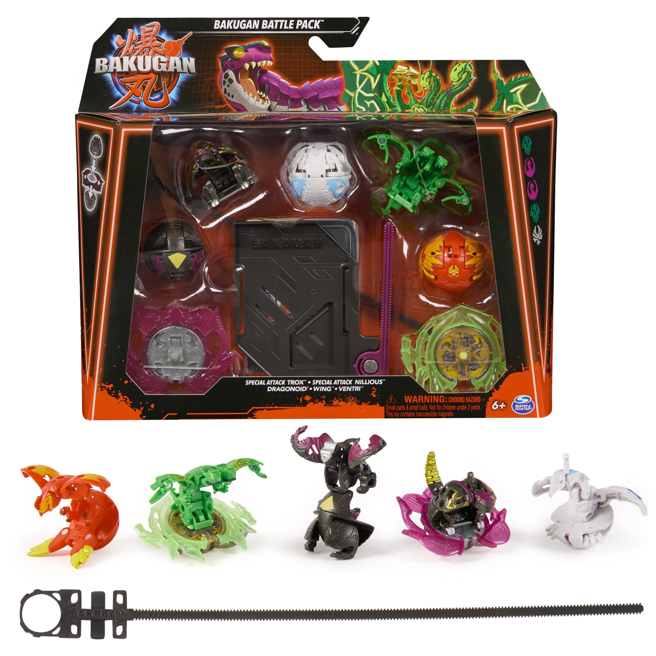 Pack De 5 Figuras De Acción Bakugan Battle Con Ataque Especial - Venta Internacional.