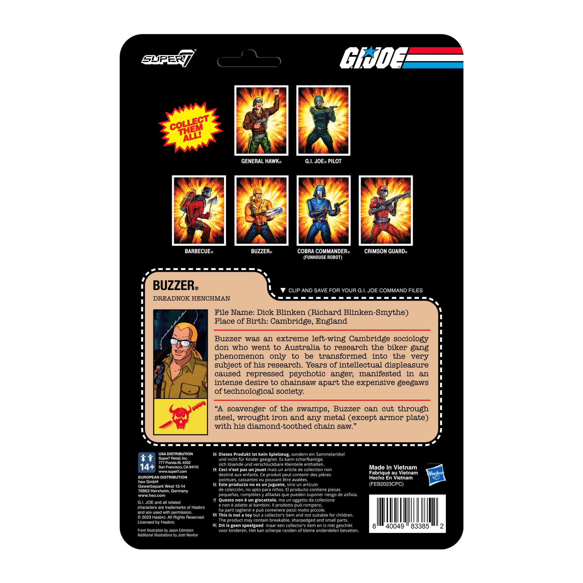 Foto 4 pulgar | Figura De Acción Super7 G.i. Joe Buzzer De 3.75 Pulgadas Con Accesorio - Venta Internacional.
