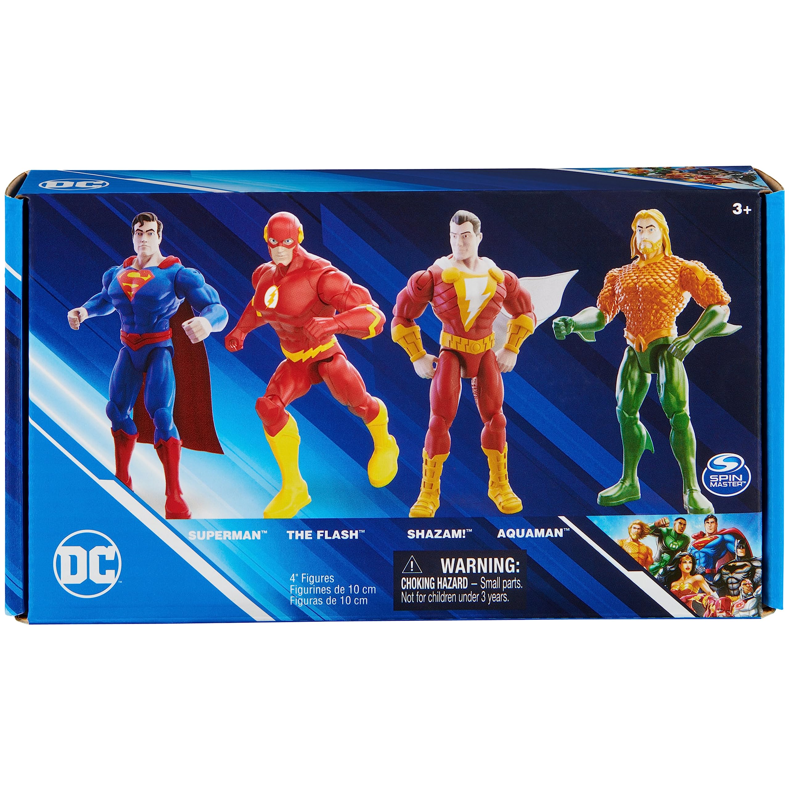 Foto 3 pulgar | Pack De 4 Figuras De Acción Dc Comics Superman The Flash Shazam - Venta Internacional.