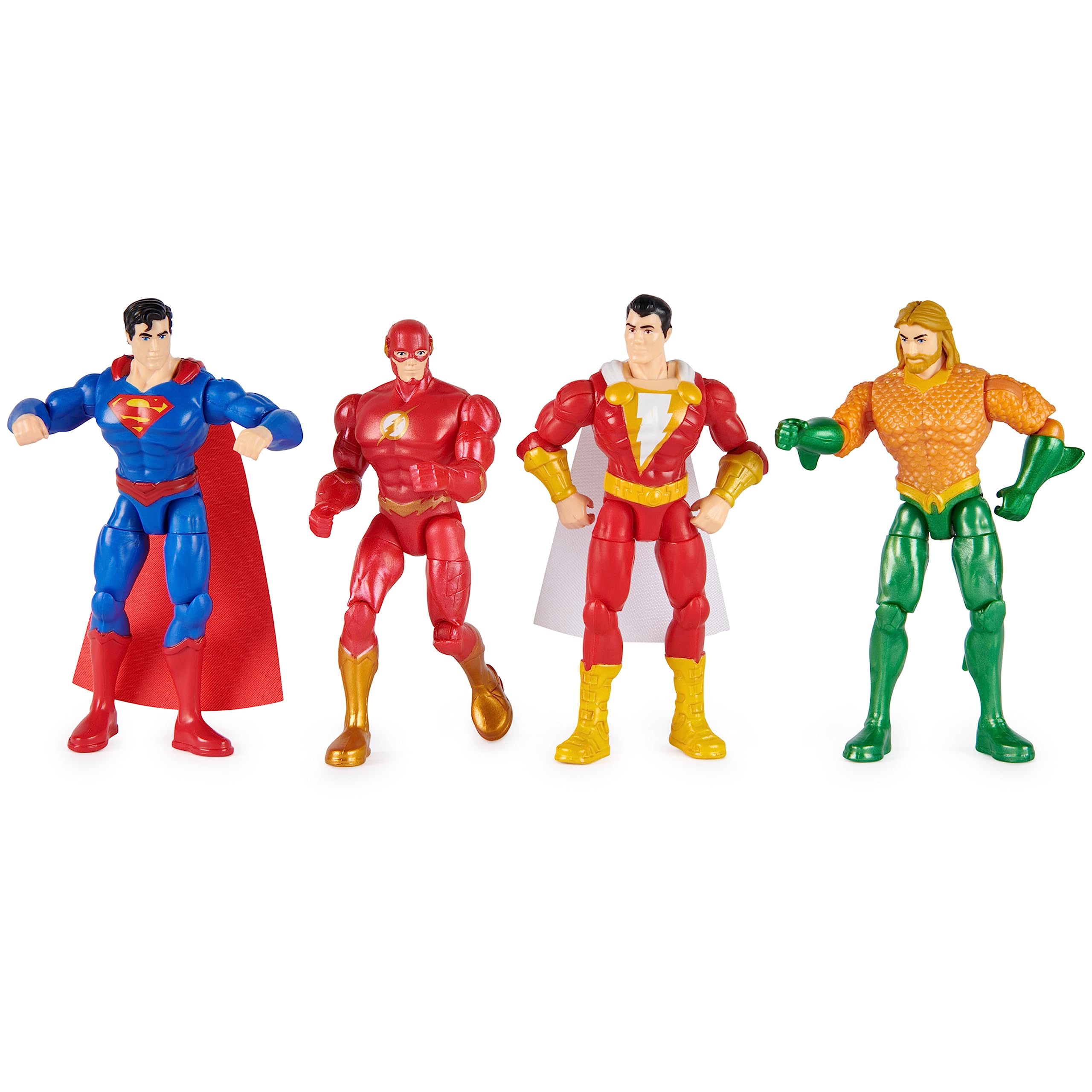 Foto 4 pulgar | Pack De 4 Figuras De Acción Dc Comics Superman The Flash Shazam - Venta Internacional.