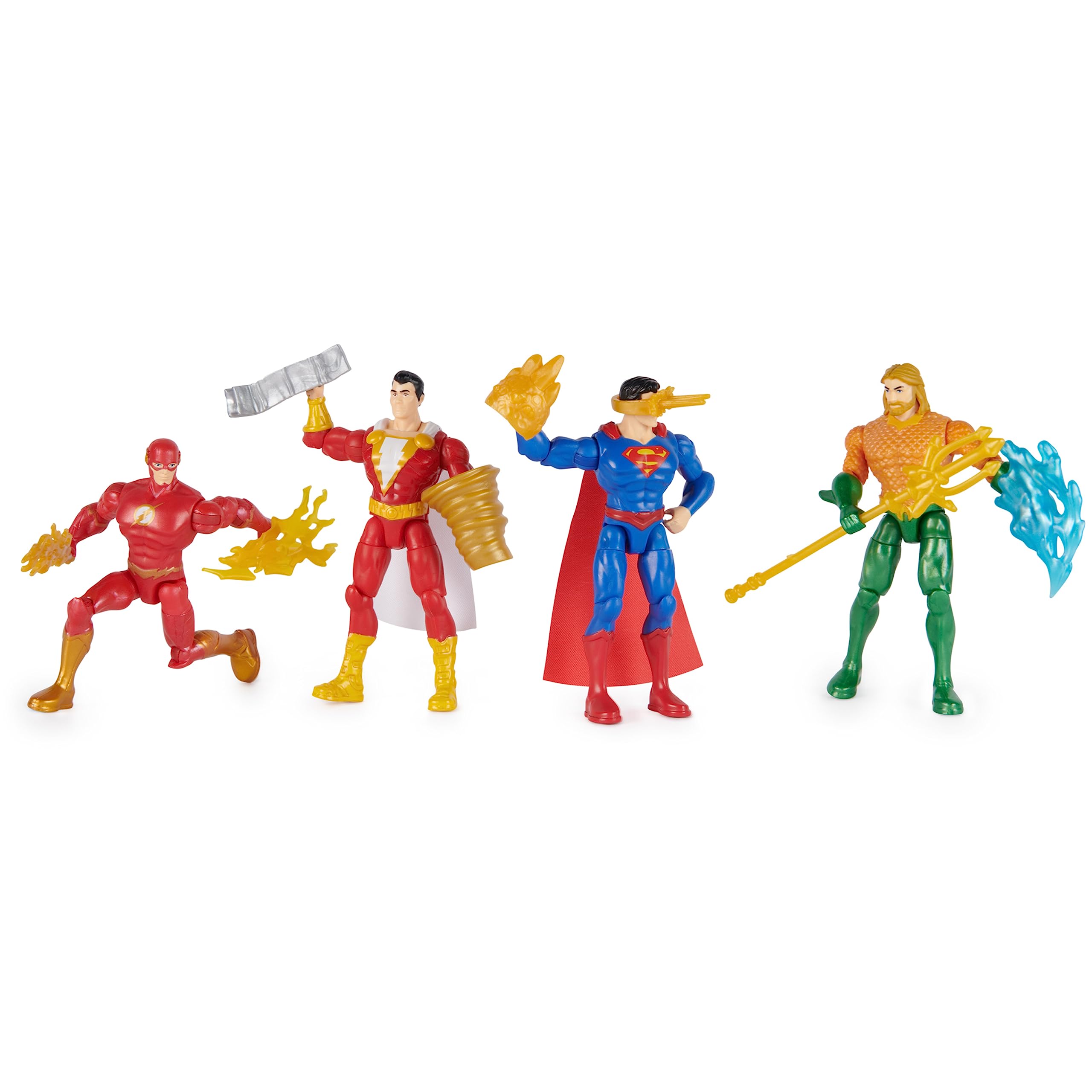 Foto 5 pulgar | Pack De 4 Figuras De Acción Dc Comics Superman The Flash Shazam - Venta Internacional.