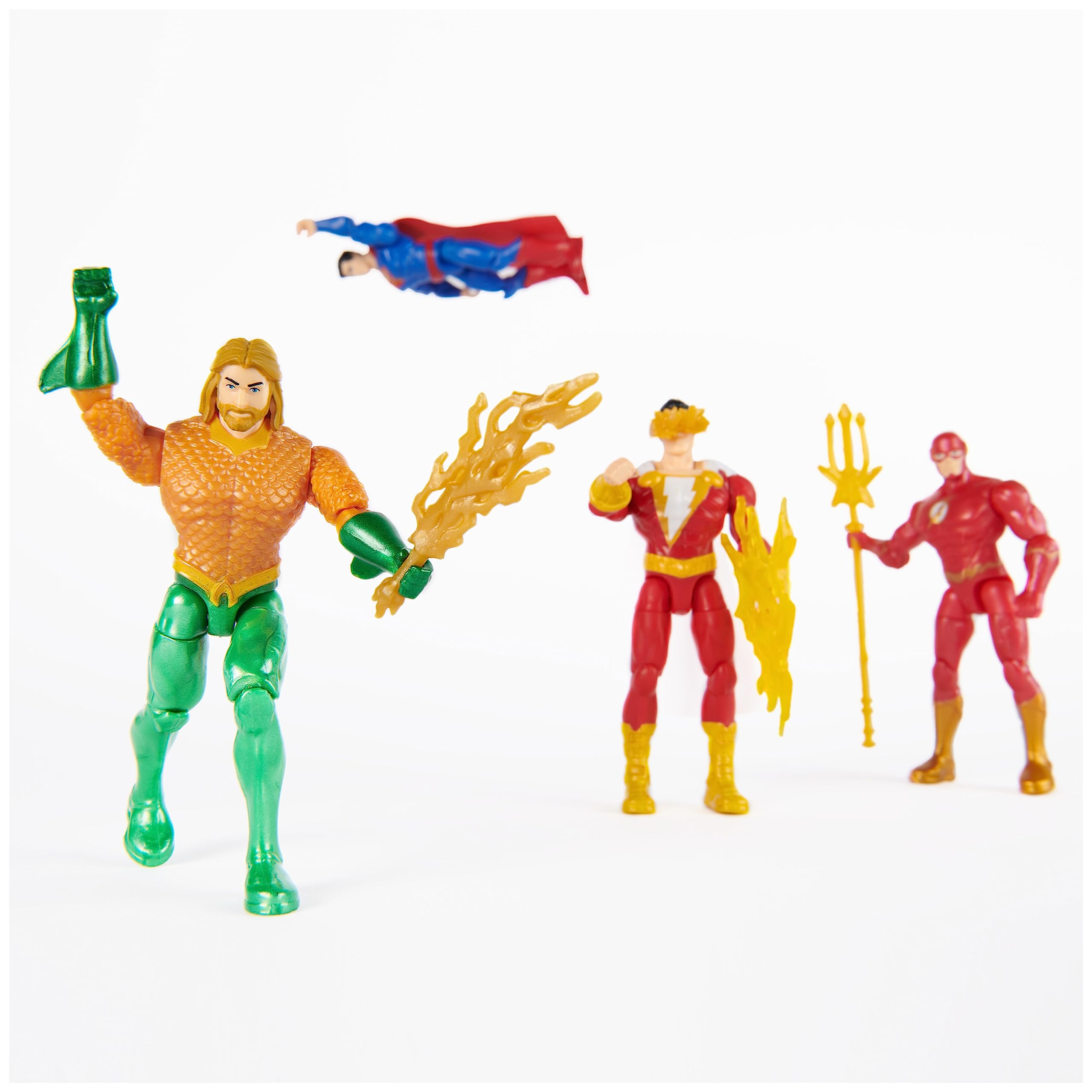 Foto 6 pulgar | Pack De 4 Figuras De Acción Dc Comics Superman The Flash Shazam - Venta Internacional.