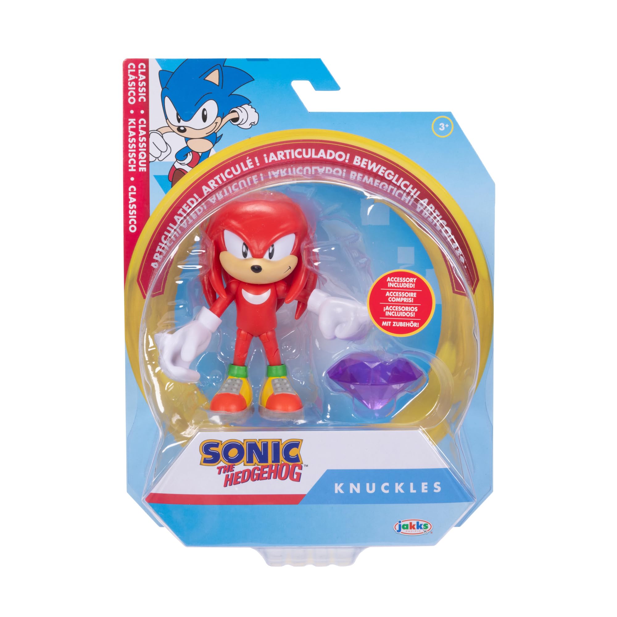 Foto 4 pulgar | Figura De Acción Sonic The Hedgehog Knuckles De 10 Cm Con Accesorio - Venta Internacional.