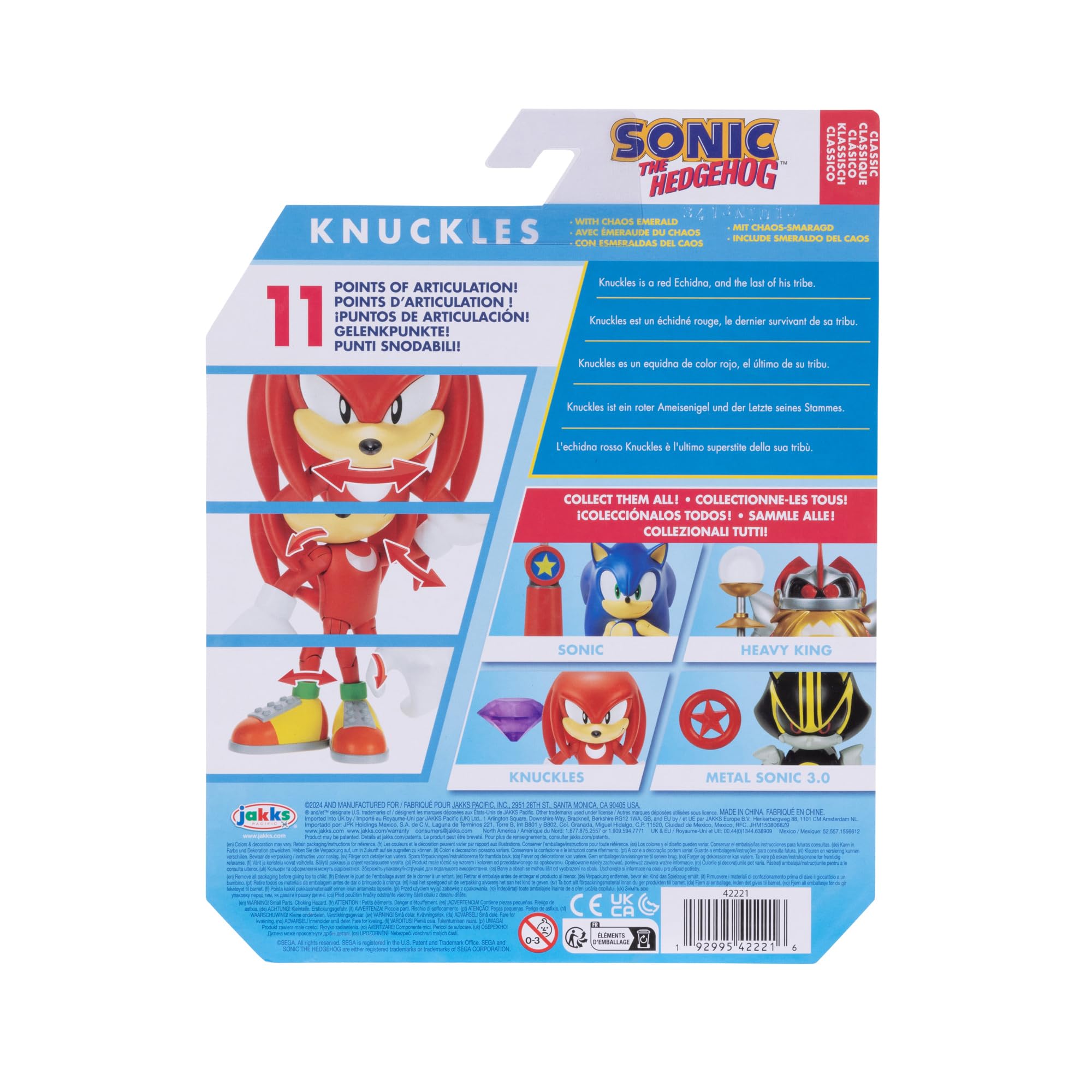 Foto 5 pulgar | Figura De Acción Sonic The Hedgehog Knuckles De 10 Cm Con Accesorio - Venta Internacional.