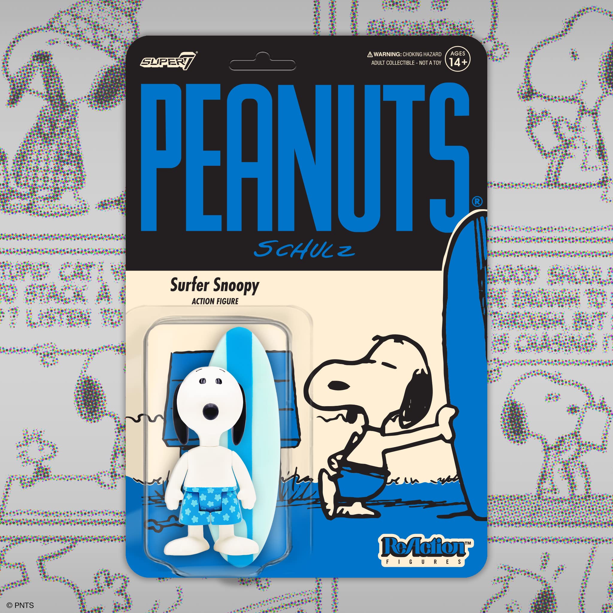Foto 3 pulgar | Figura De Acción Super7 Peanuts Surfer Snoopy De 9,5 Cm Con Accesorio - Venta Internacional.