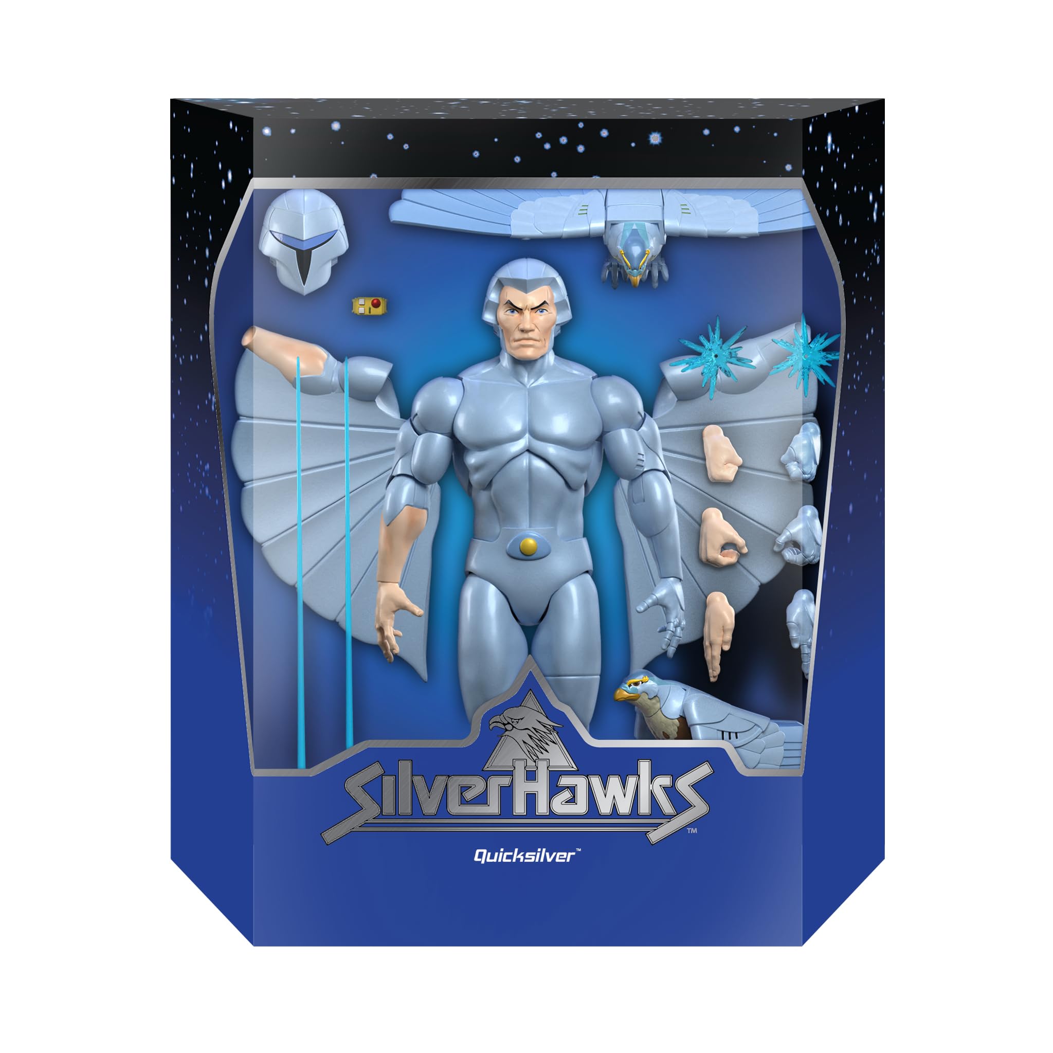Foto 3 pulgar | Figura De Acción Super7 Ultimates! Silver Hawks Quicksilver 18 Cm - Venta Internacional.