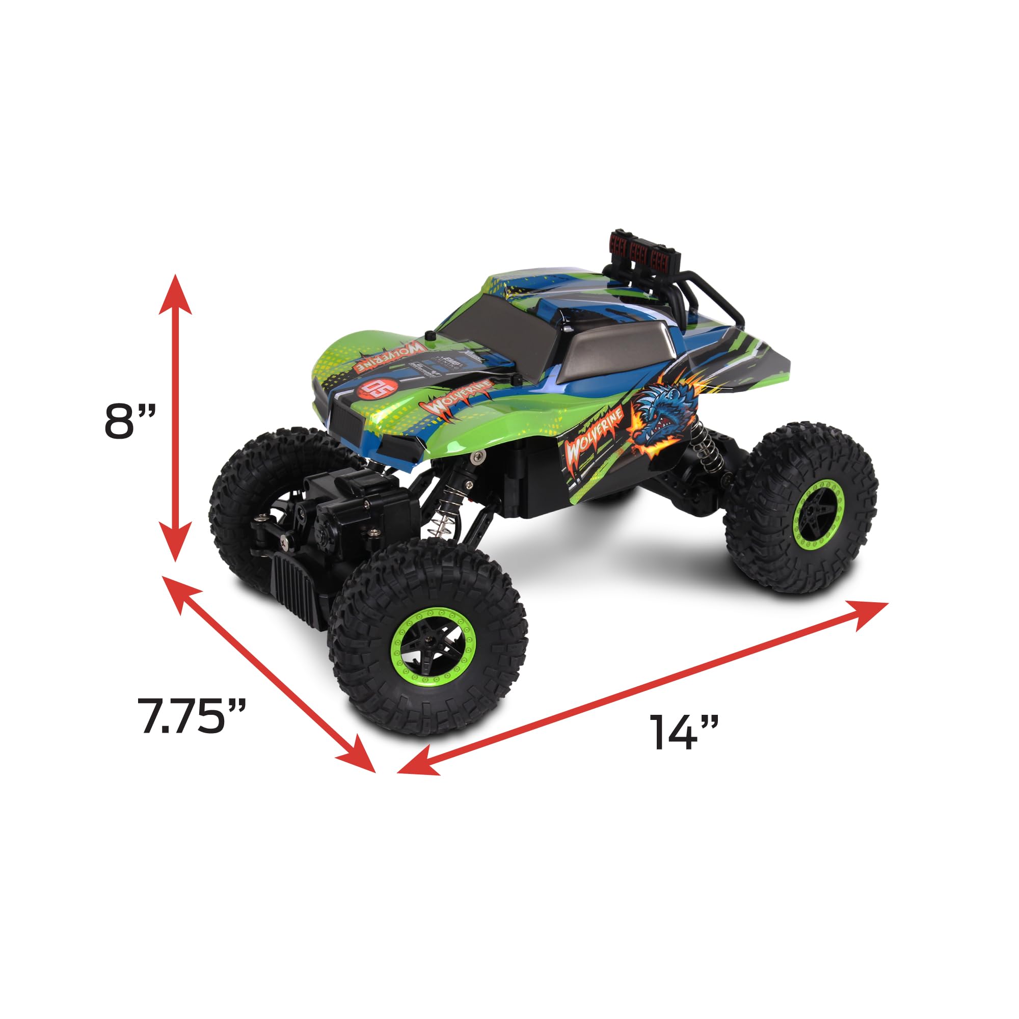 Foto 3 pulgar | Rc Rock Crawler Nkok Mean Machines Wolverine 4x4 Powerhouse - Venta Internacional.